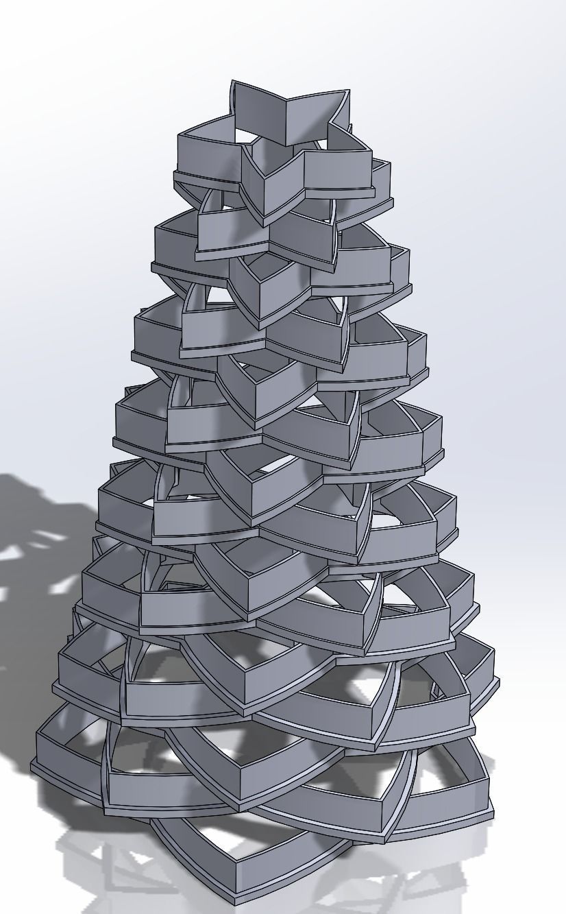 Star Cookie cutter set for cookie tree  3D print model_2