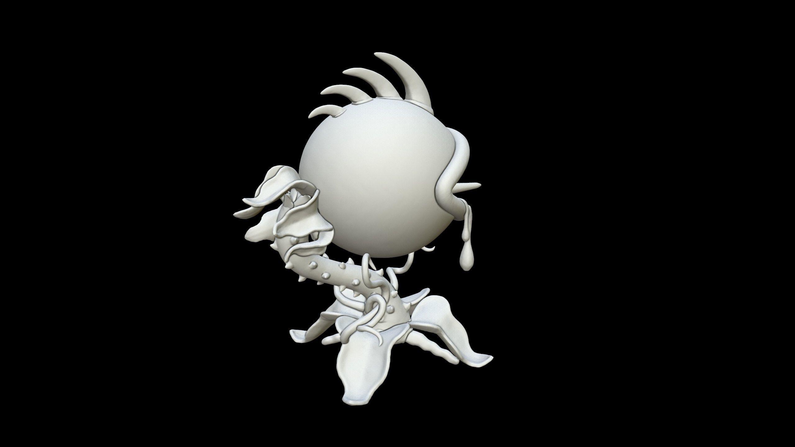 Plants vs Zombies - Chomper 3D print model_6