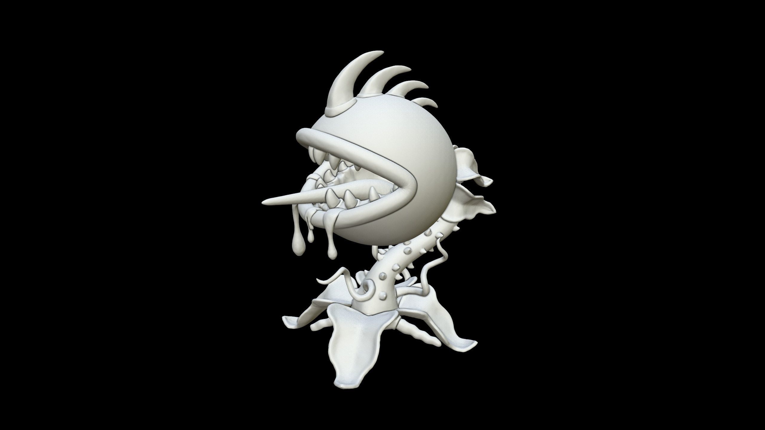 Plants vs Zombies - Chomper 3D print model_11