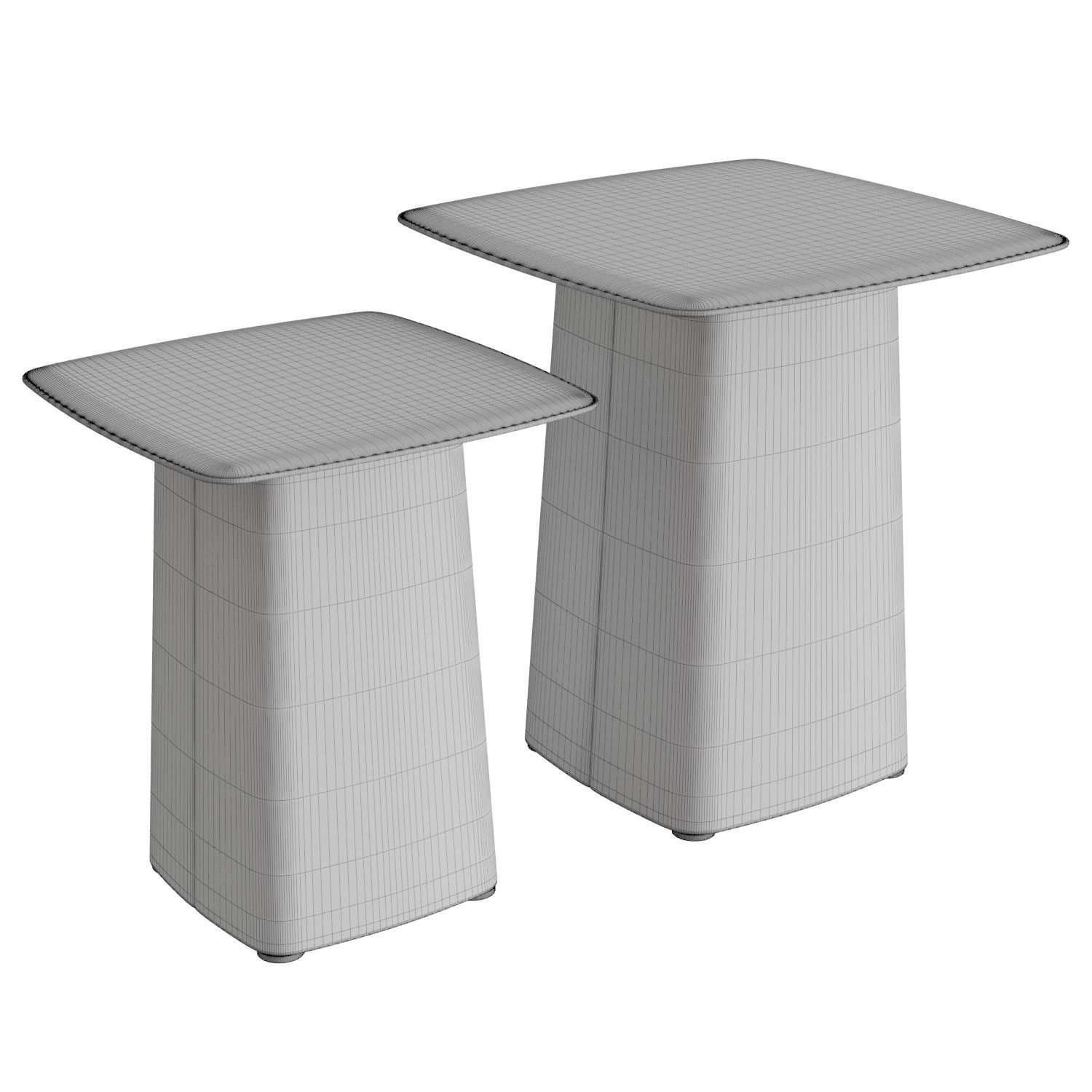 Leather Side Tables 3D model_4