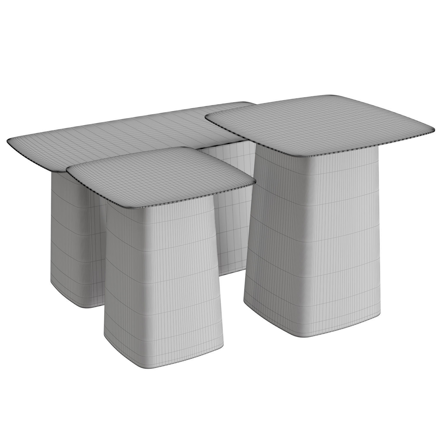 Metal Side Tables Outdoor 3D model_4
