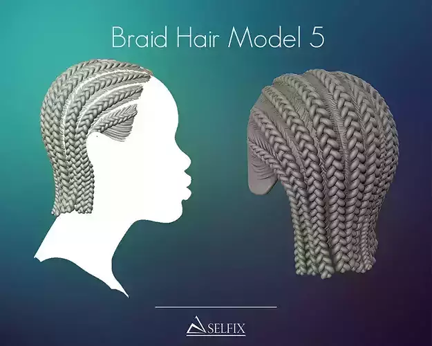 Braid Hairstyle 05 3D print model