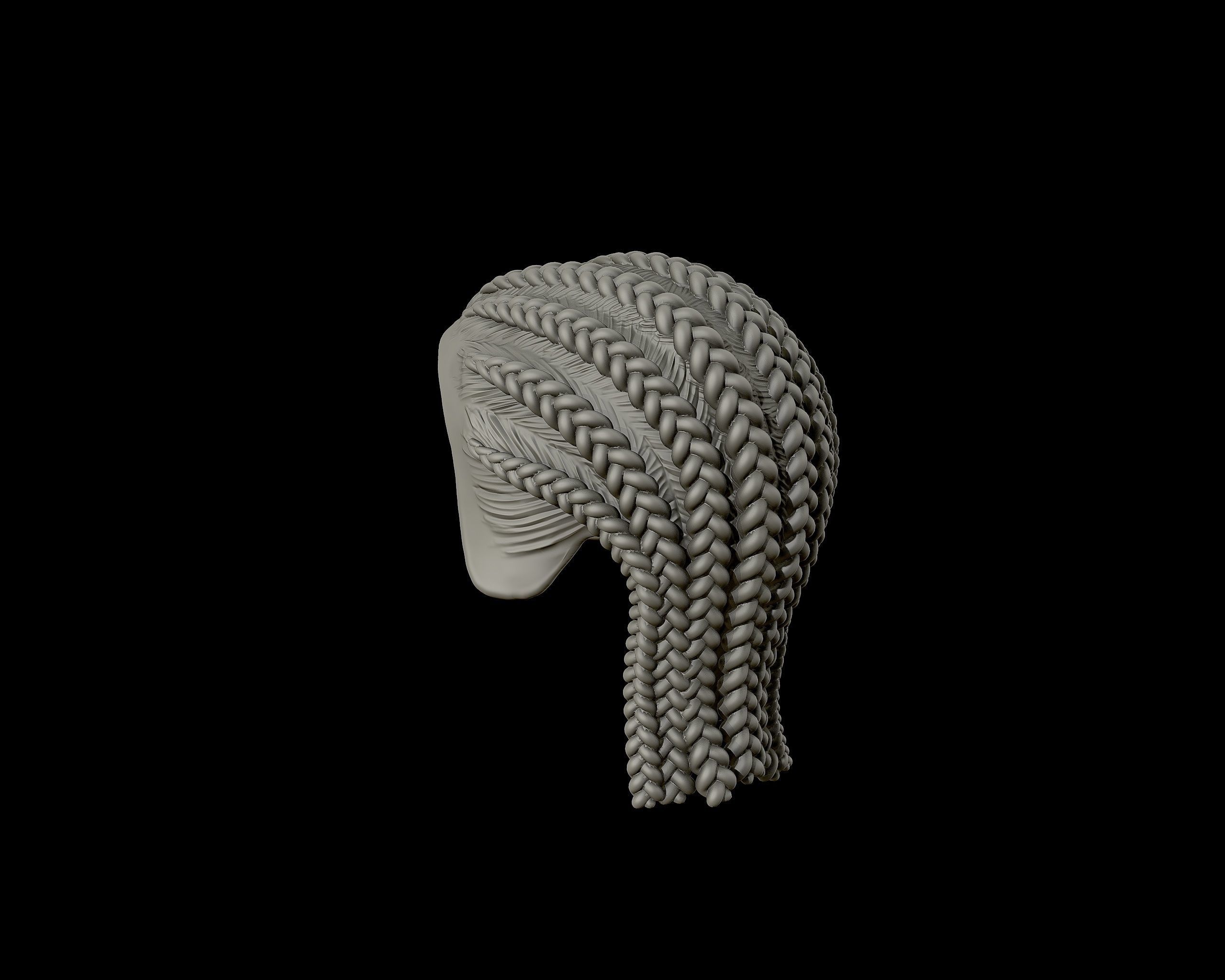Braid Hairstyle 05 3D print model_12