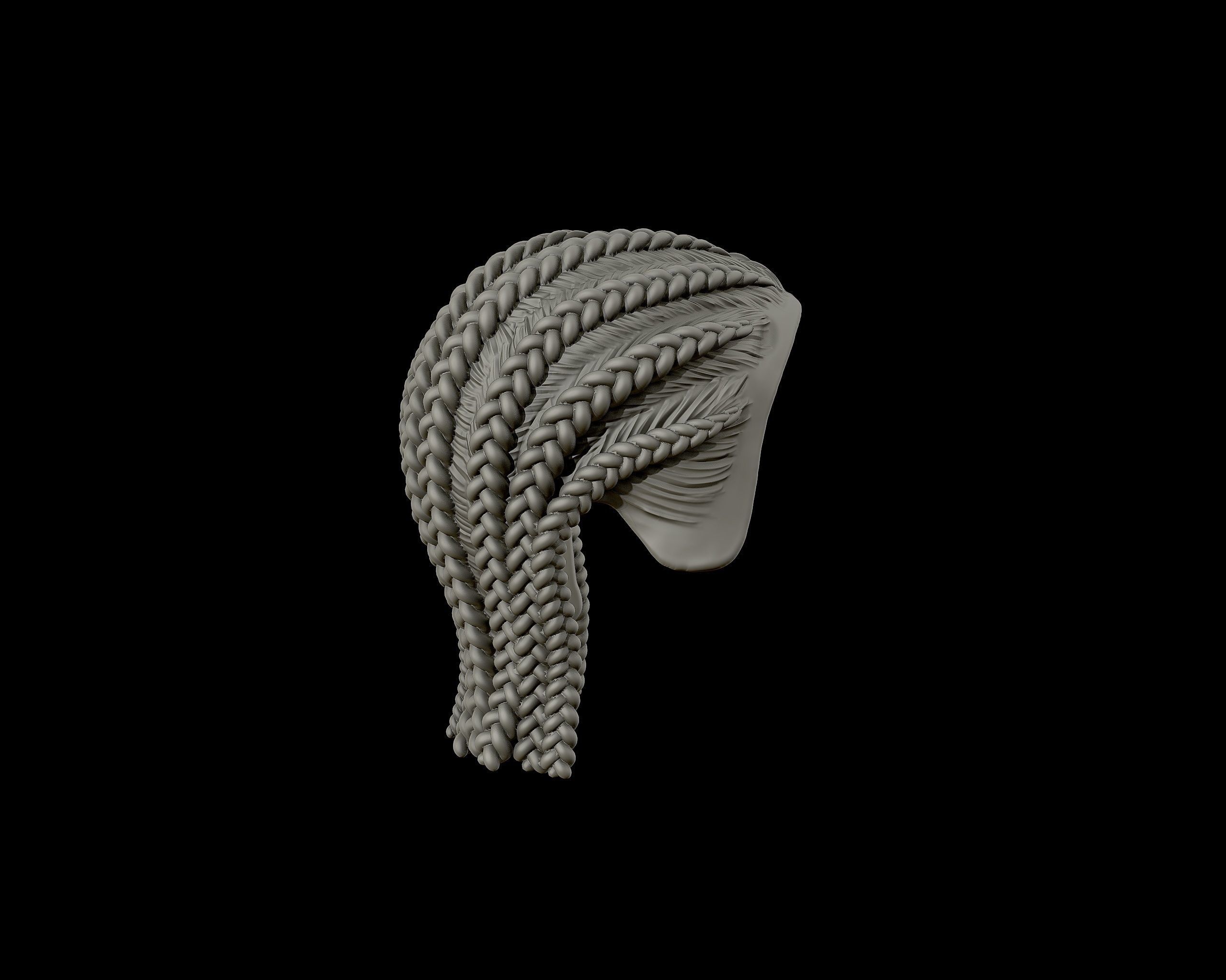Braid Hairstyle 05 3D print model_17