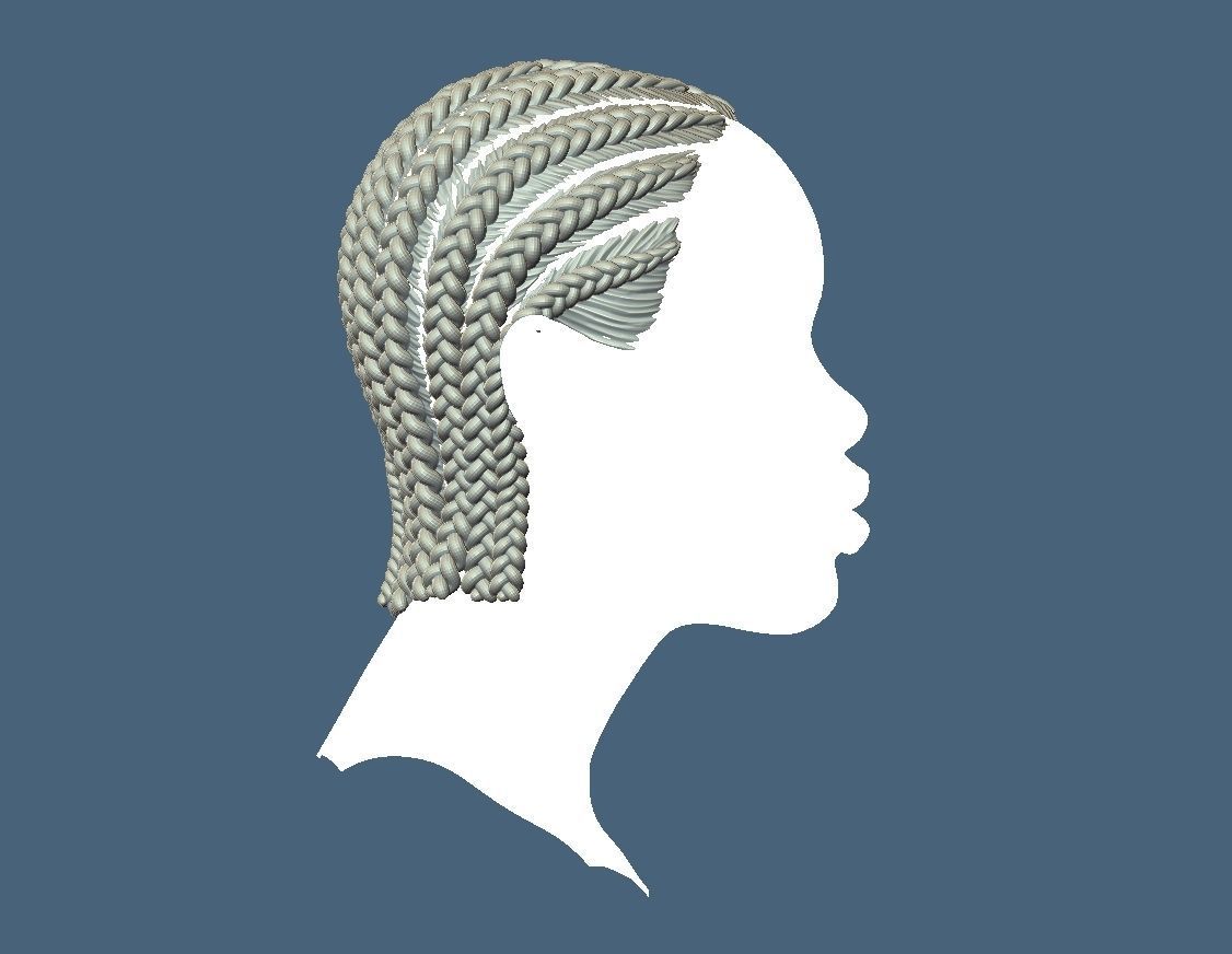 Braid Hairstyle 05 3D print model_5