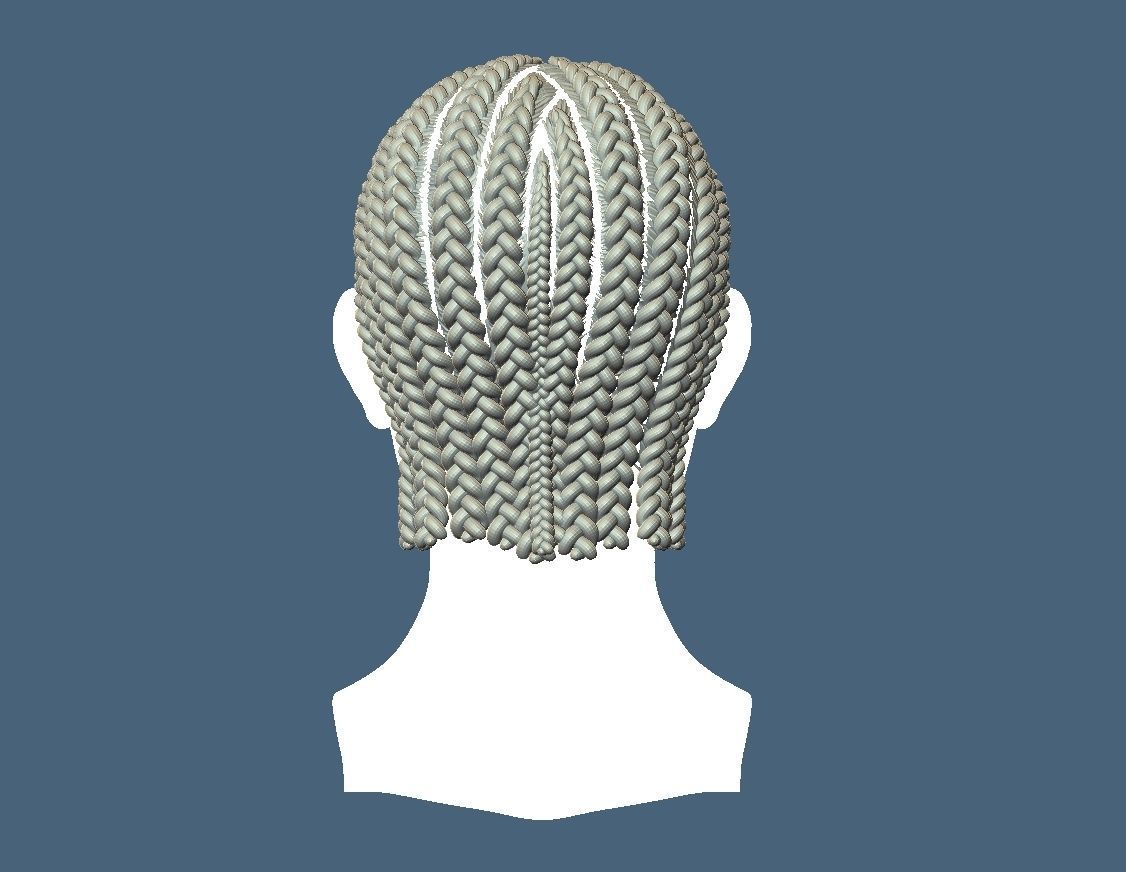 Braid Hairstyle 05 3D print model_4