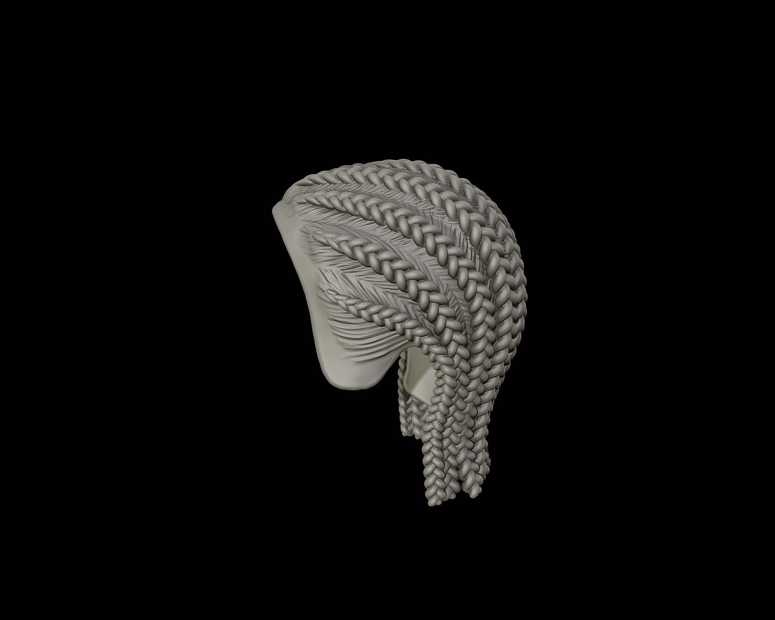 Braid Hairstyle 05 3D print model_11