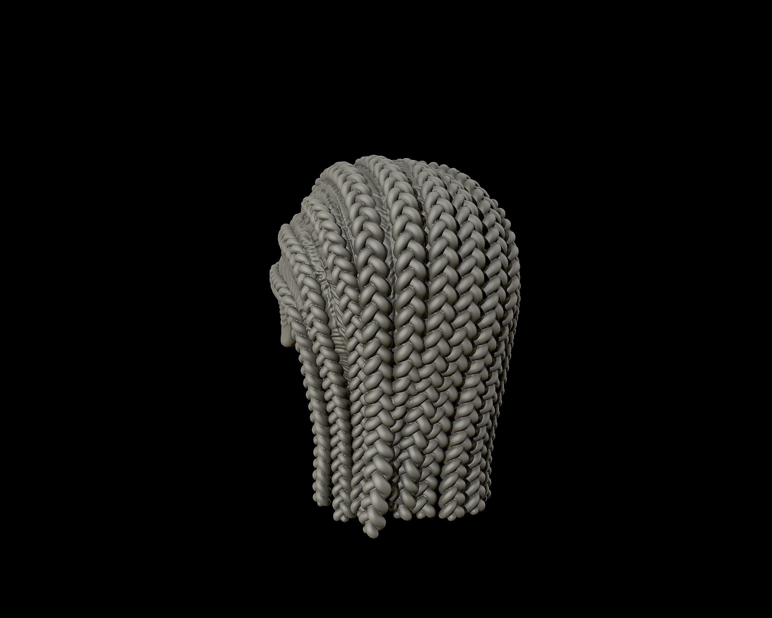 Braid Hairstyle 06 3D print model_14