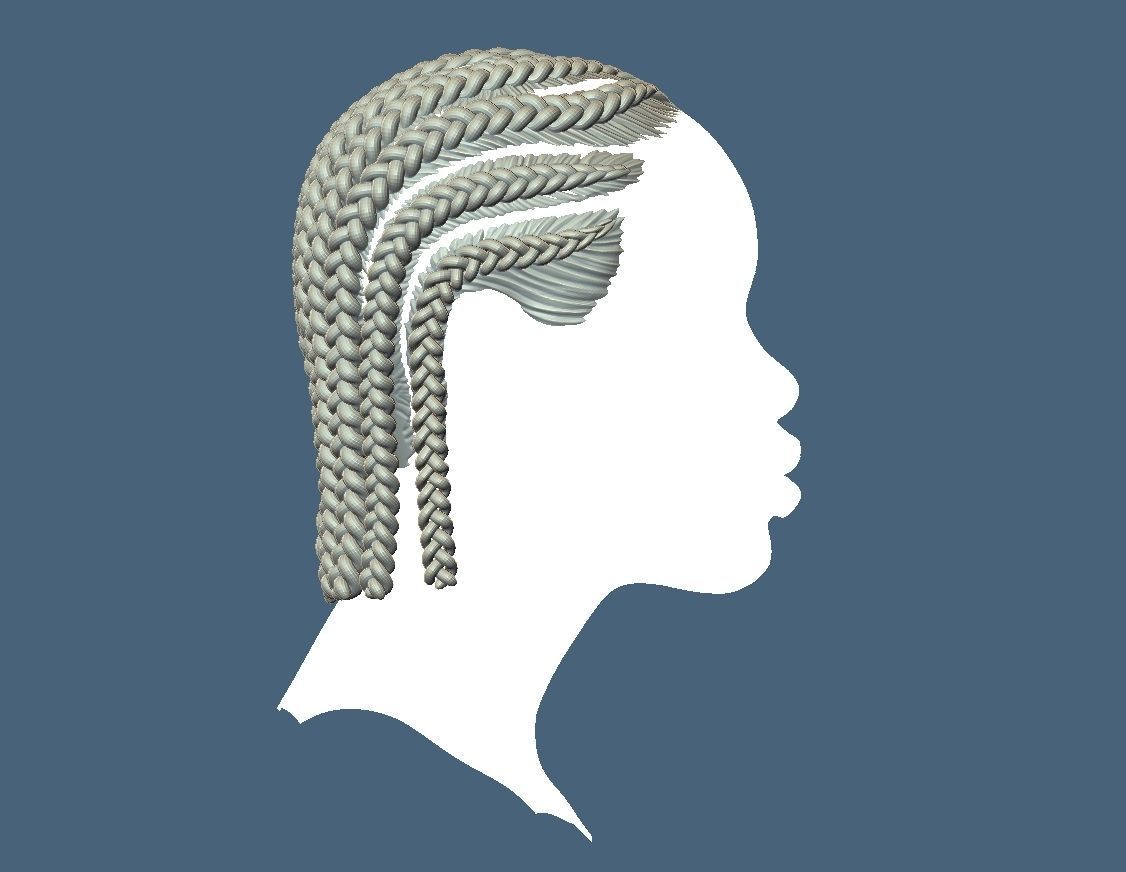 Braid Hairstyle 06 3D print model_5