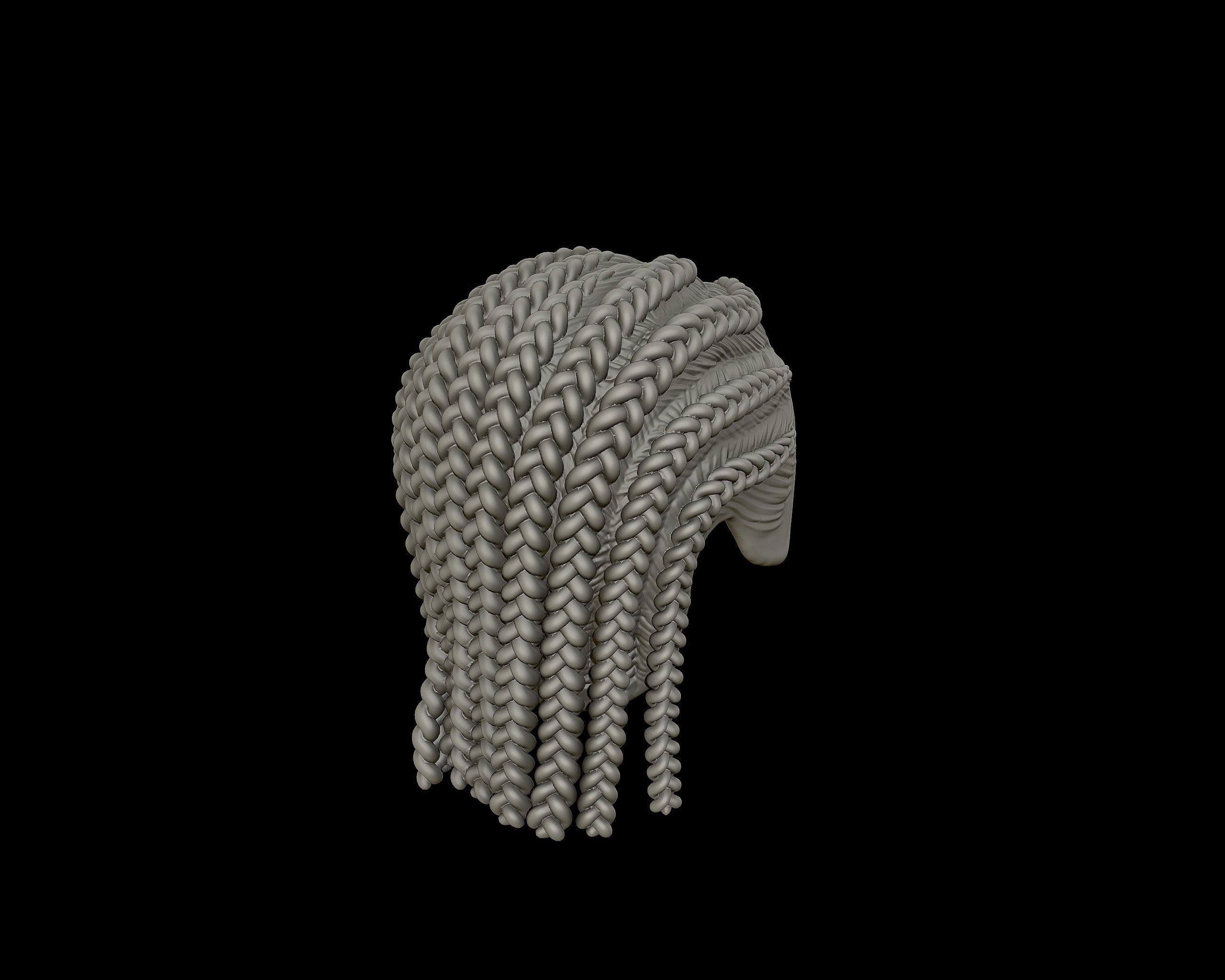 Braid Hairstyle 06 3D print model_15