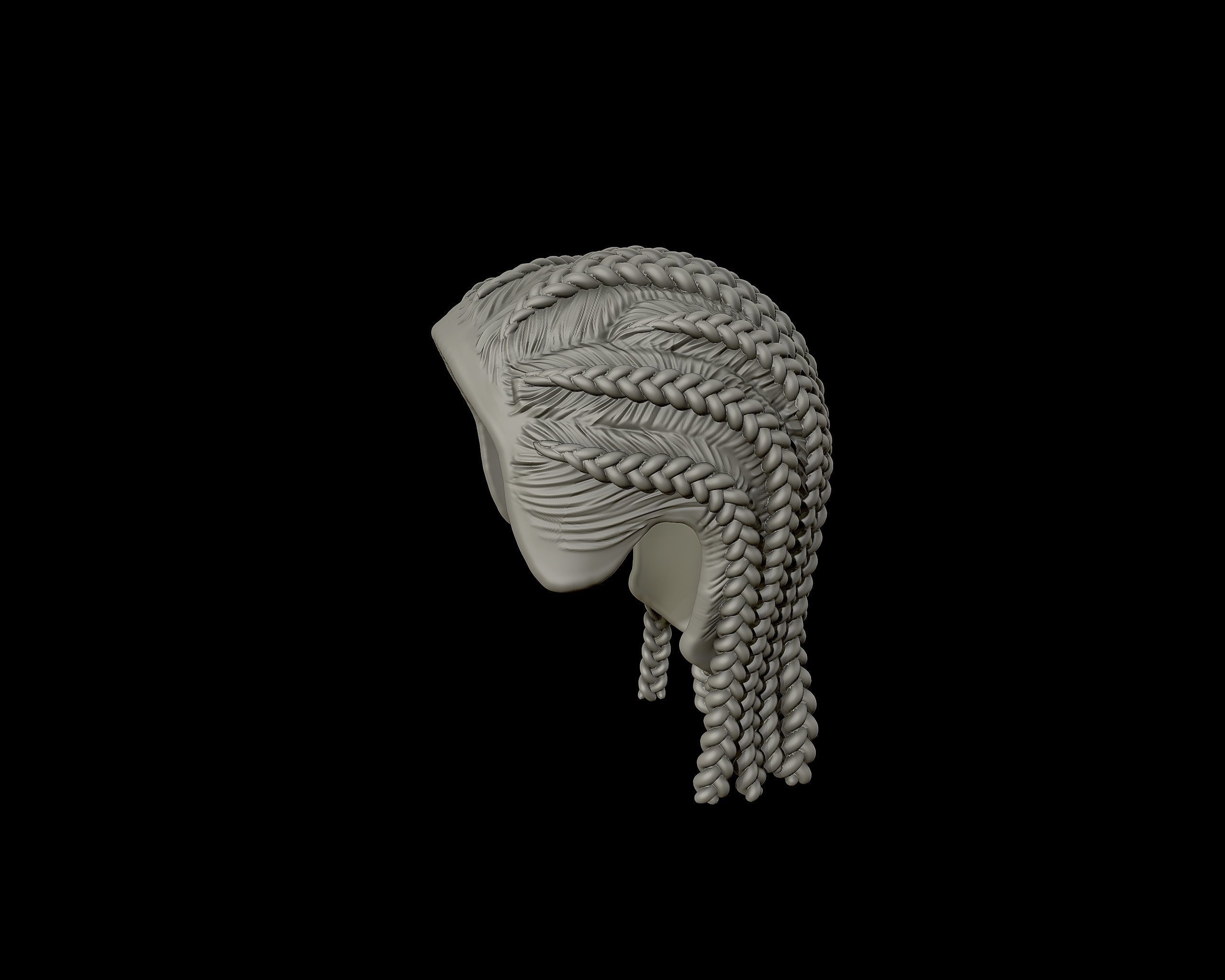 Braid Hairstyle 06 3D print model_11
