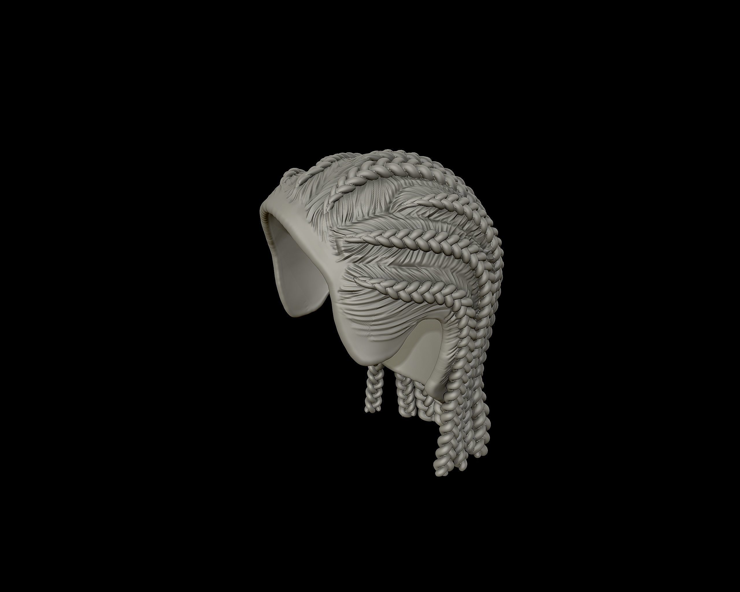Braid Hairstyle 06 3D print model_10