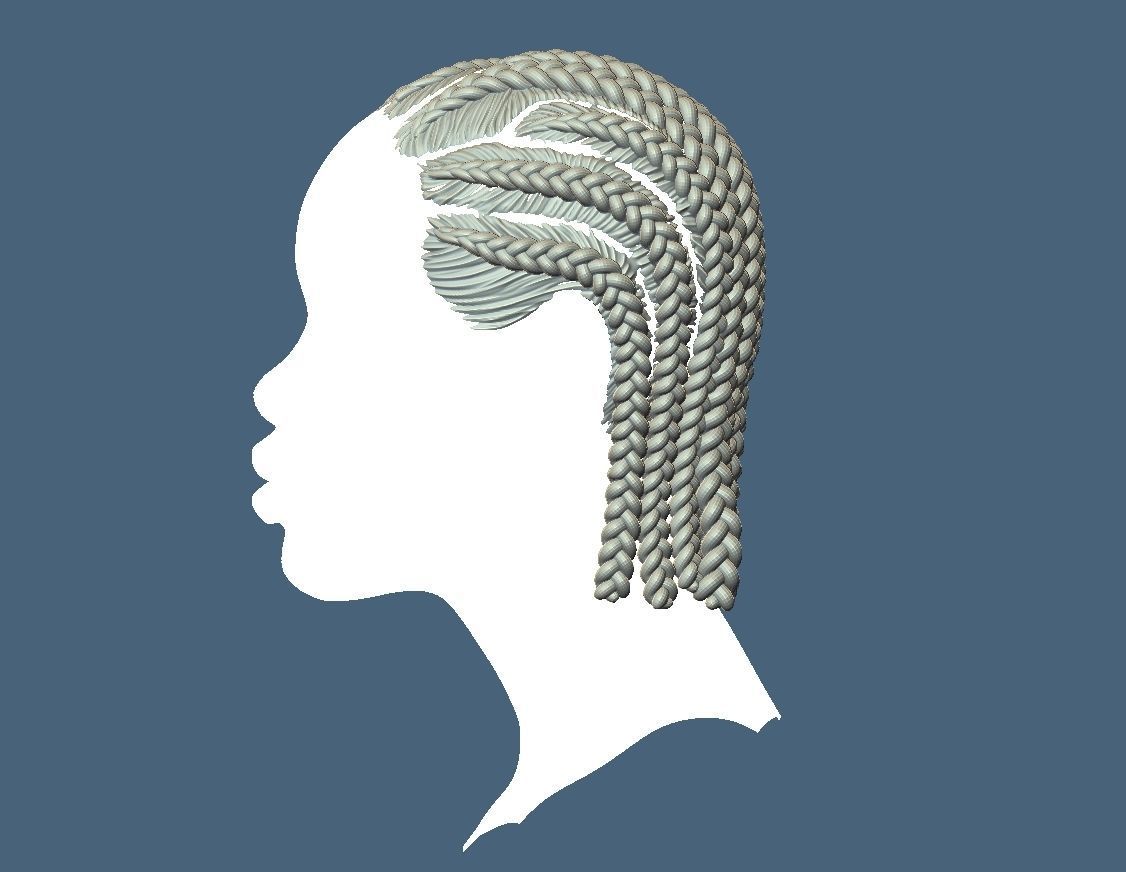 Braid Hairstyle 06 3D print model_3