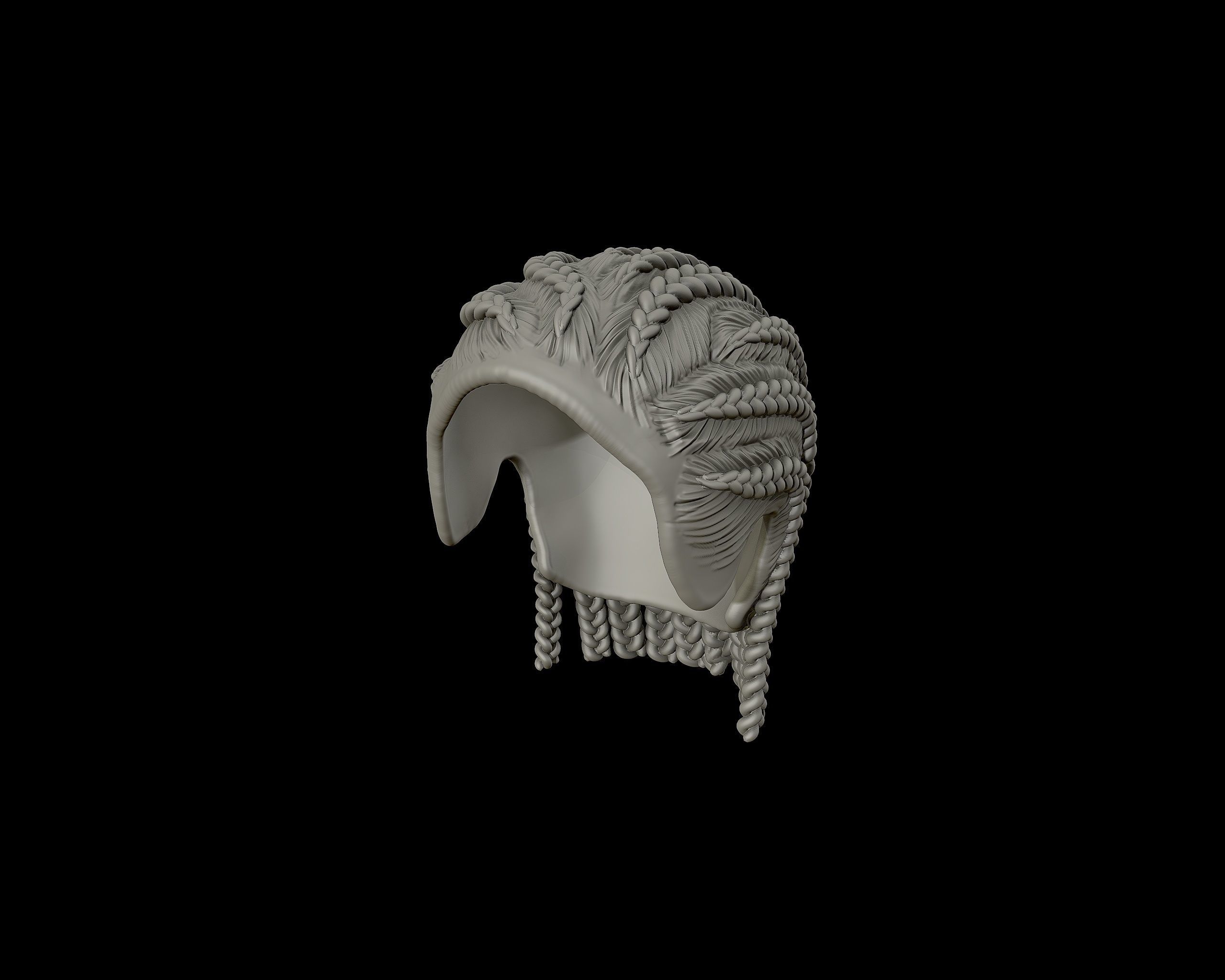 Braid Hairstyle 06 3D print model_9