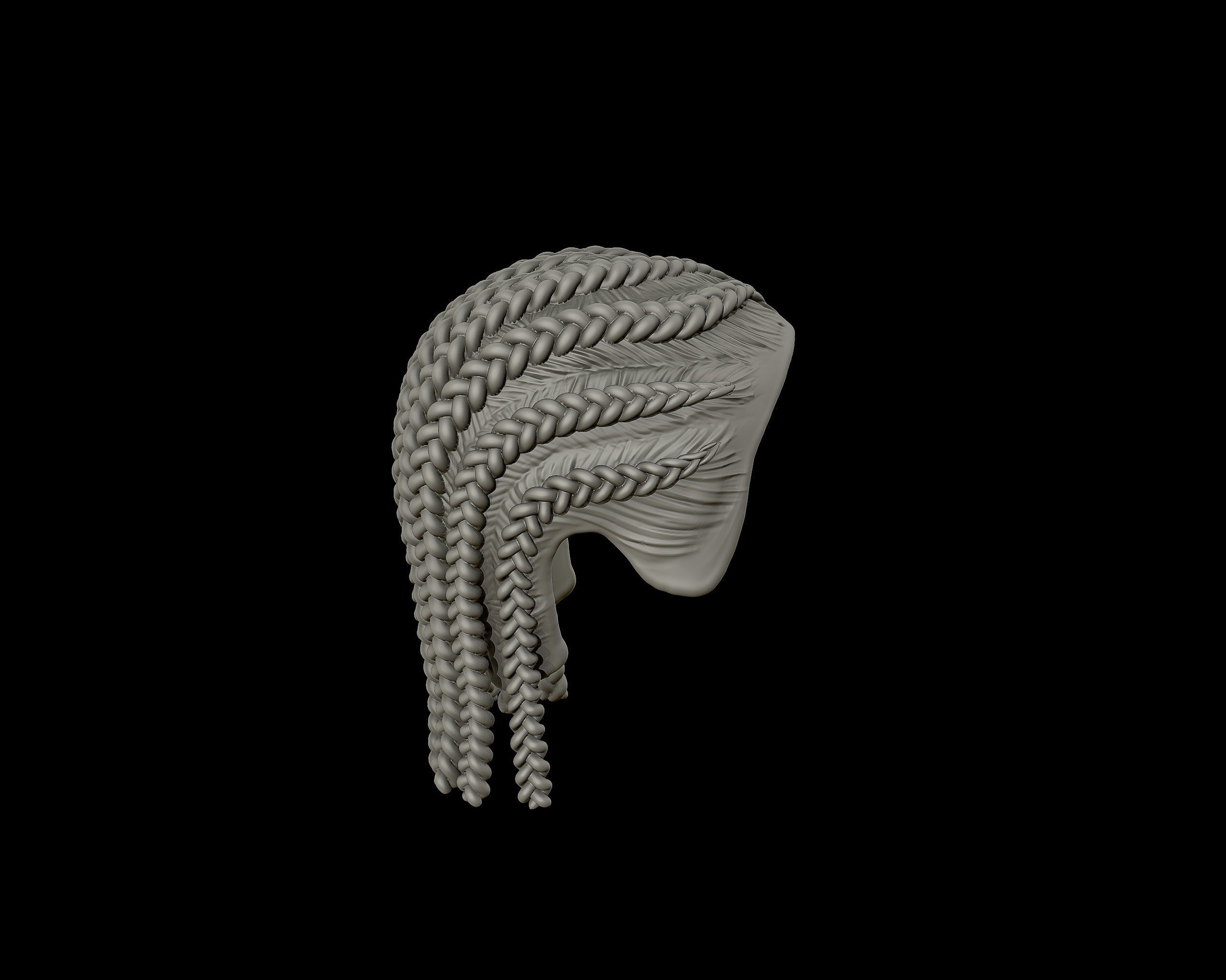 Braid Hairstyle 06 3D print model_17