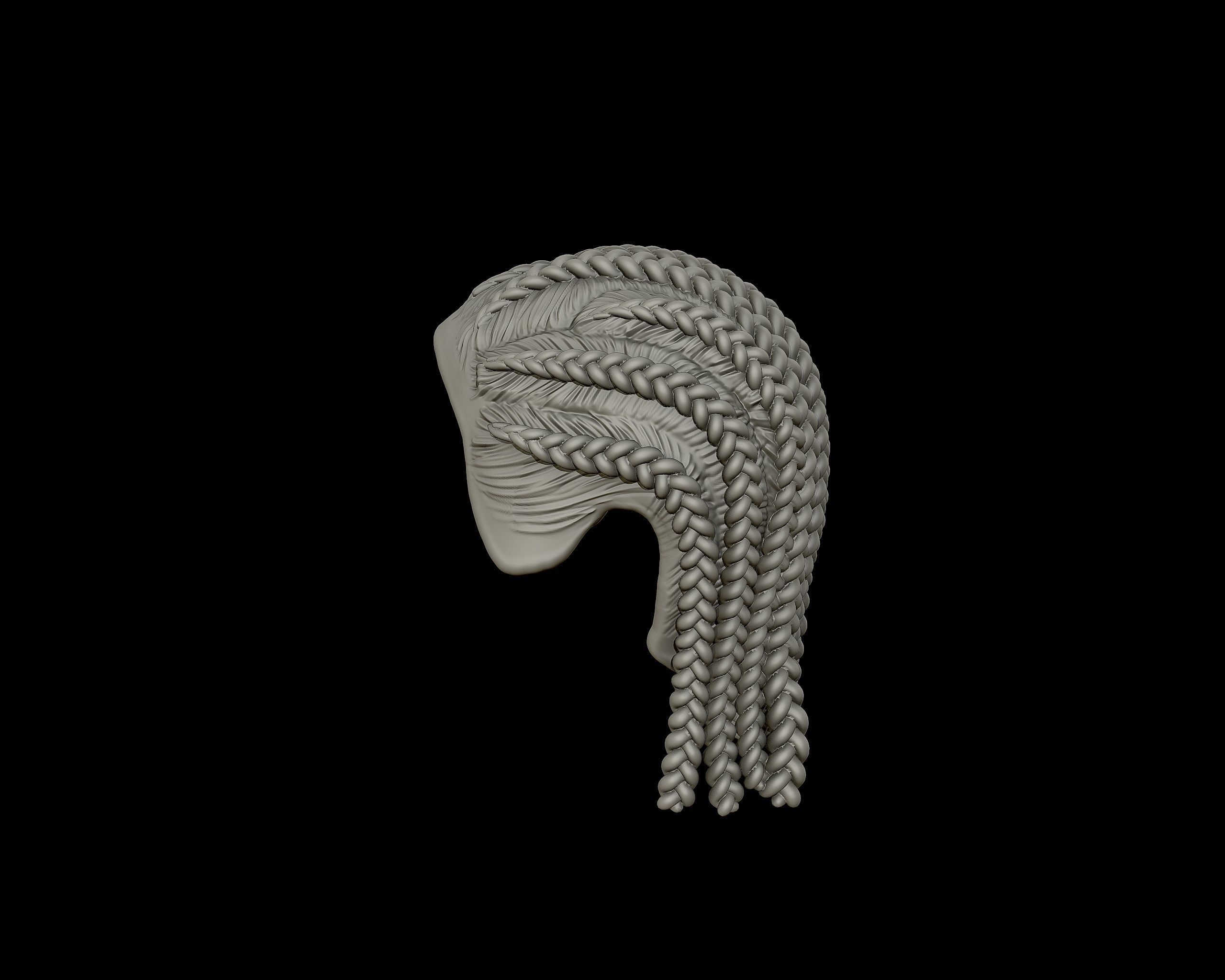 Braid Hairstyle 06 3D print model_12