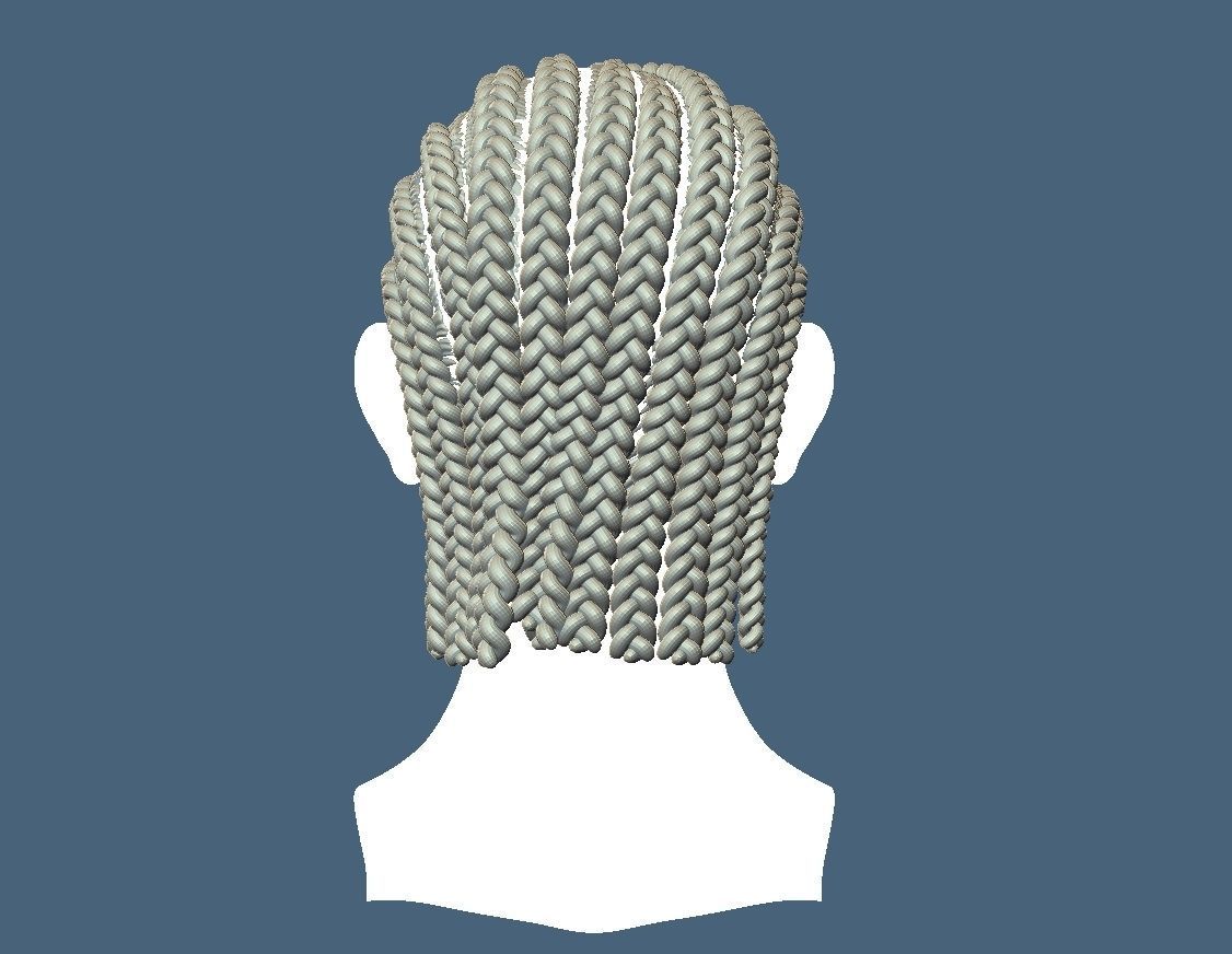 Braid Hairstyle 06 3D print model_4
