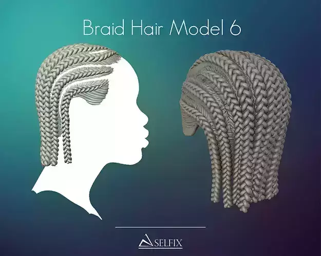 Braid Hairstyle 06 3D print model