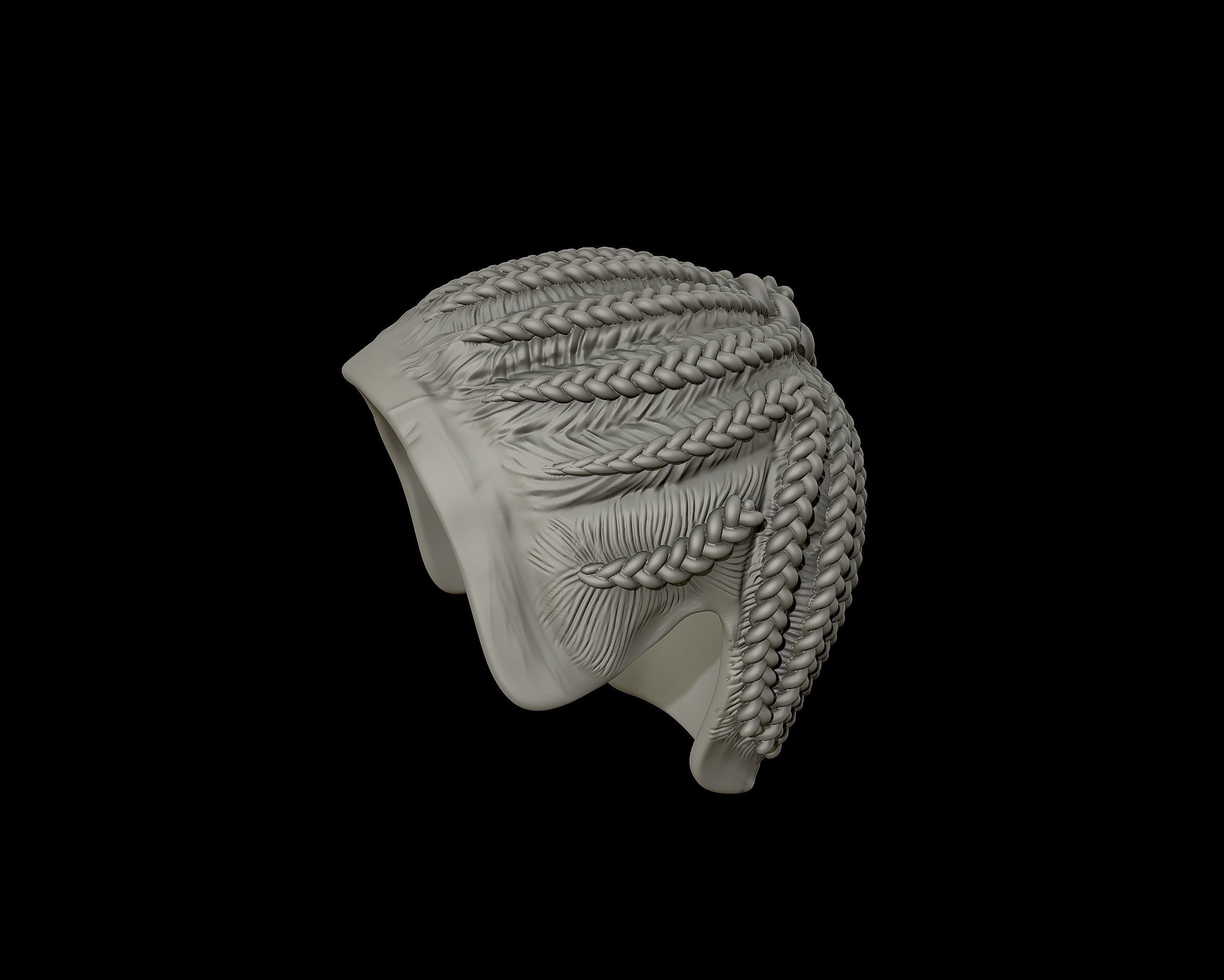 Braid Hairstyle 07 3D print model_11