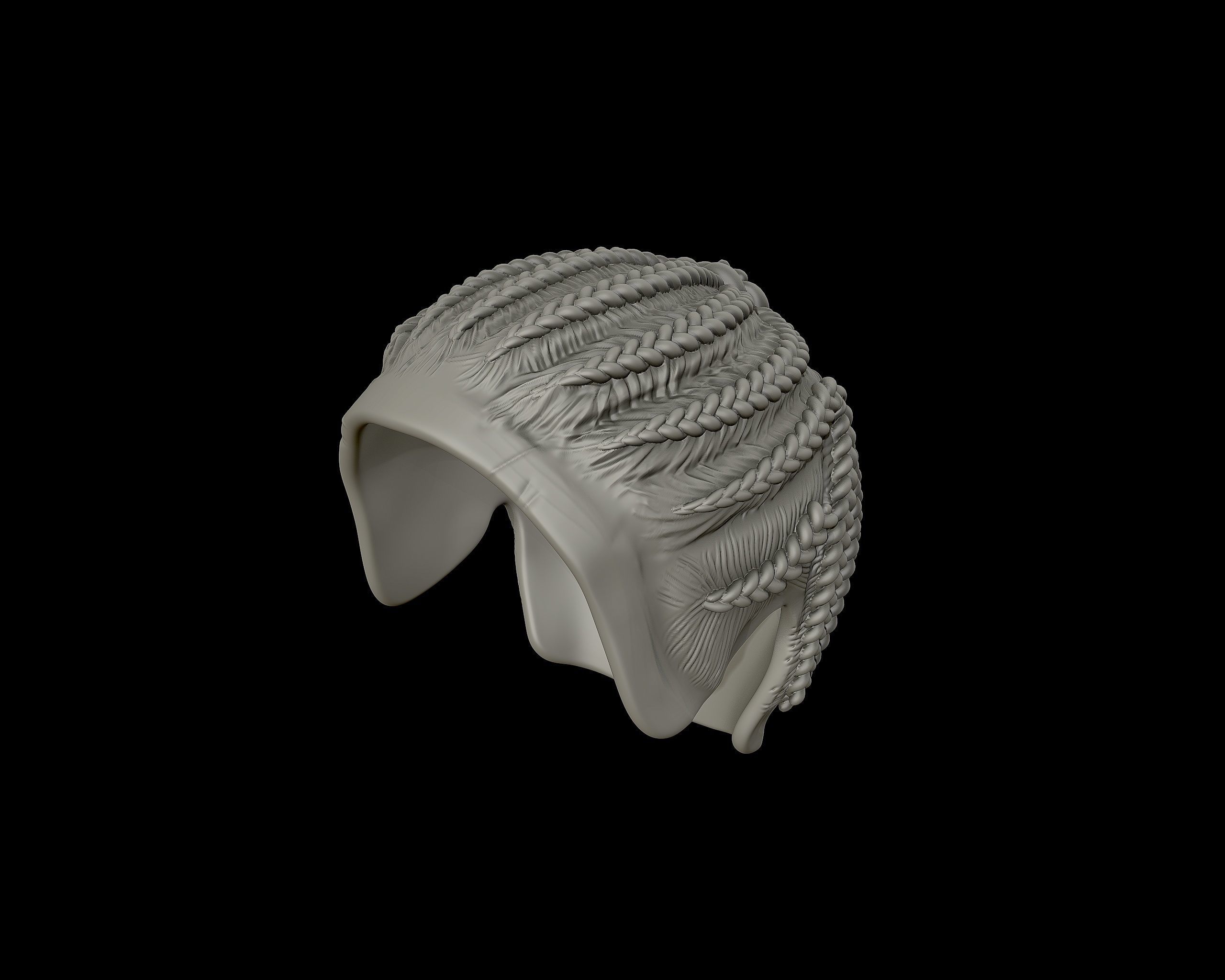 Braid Hairstyle 07 3D print model_9