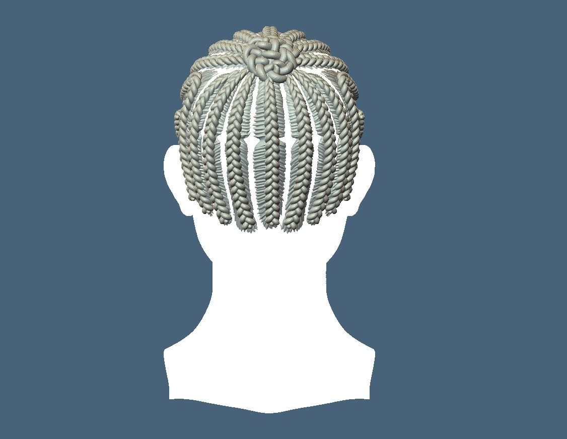 Braid Hairstyle 07 3D print model_4