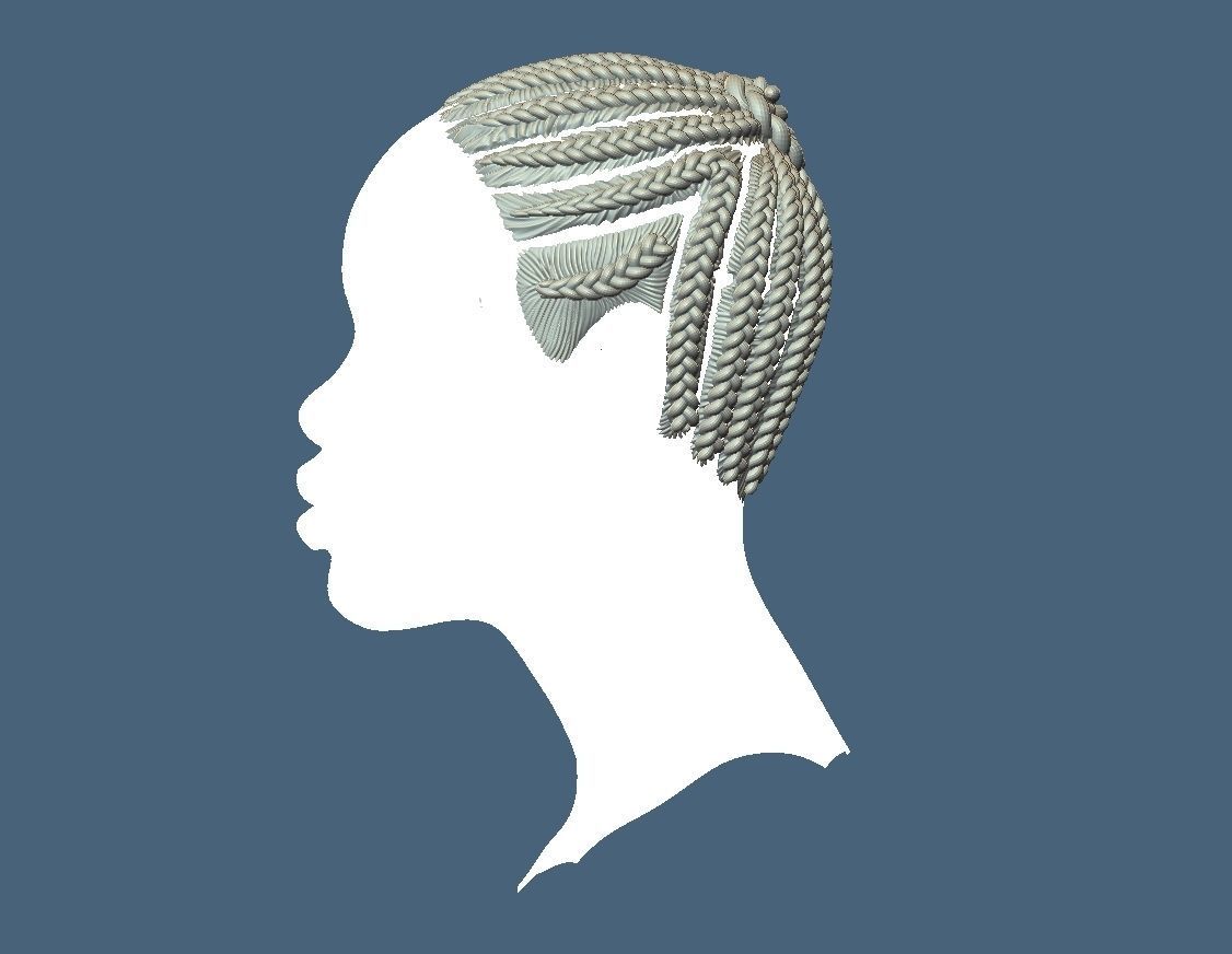 Braid Hairstyle 07 3D print model_3