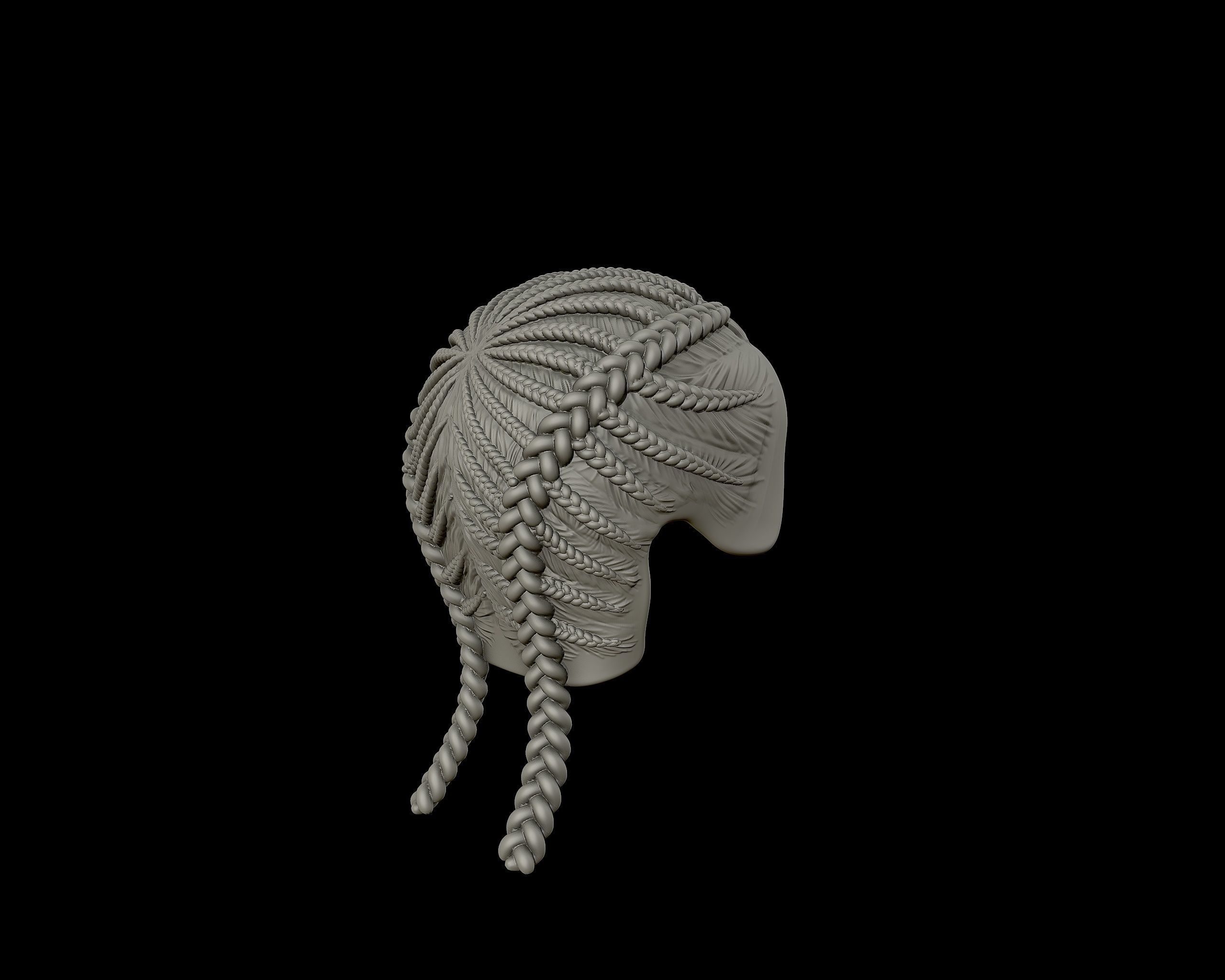 Braid Hairstyle 08 3D print model_17