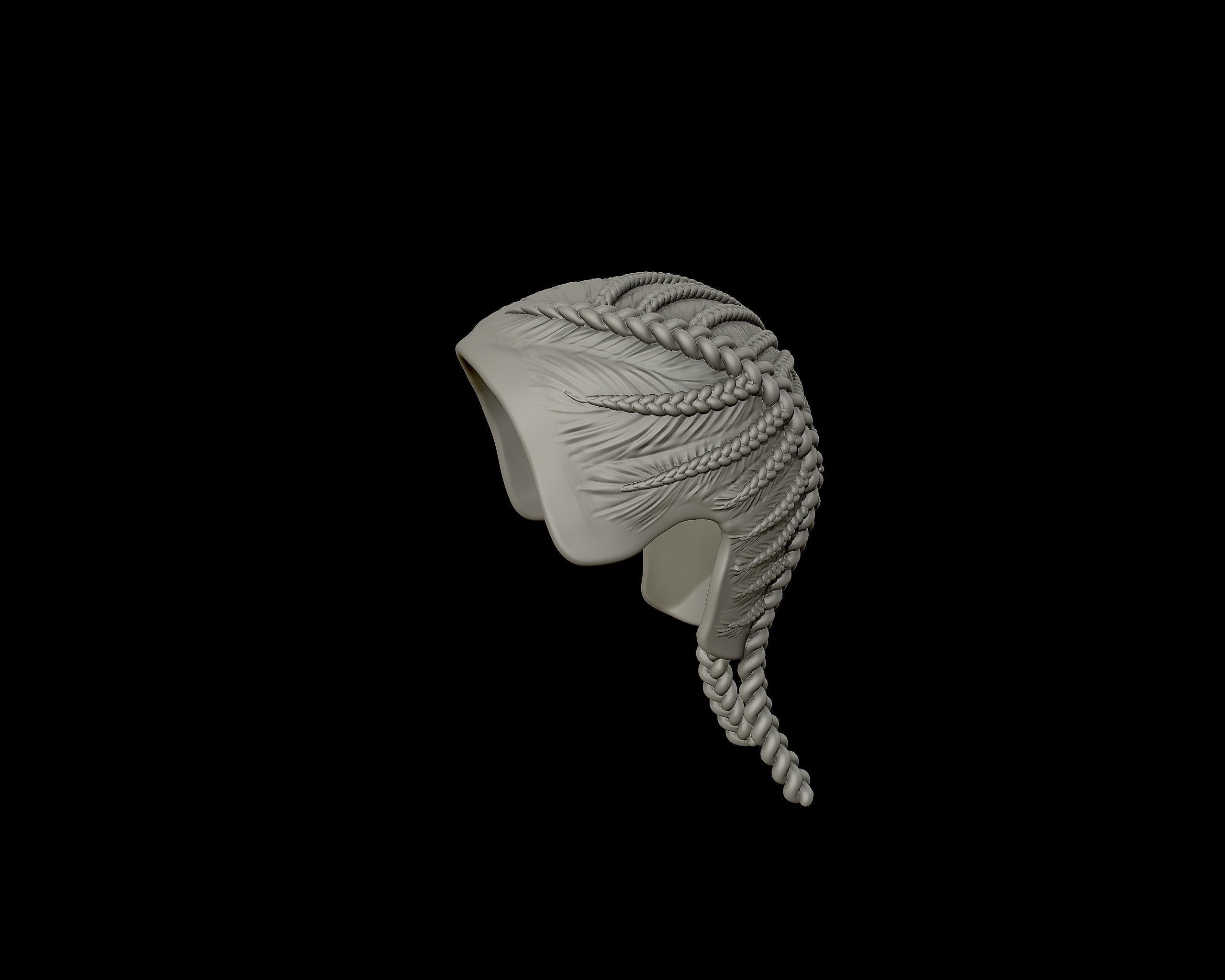 Braid Hairstyle 08 3D print model_12