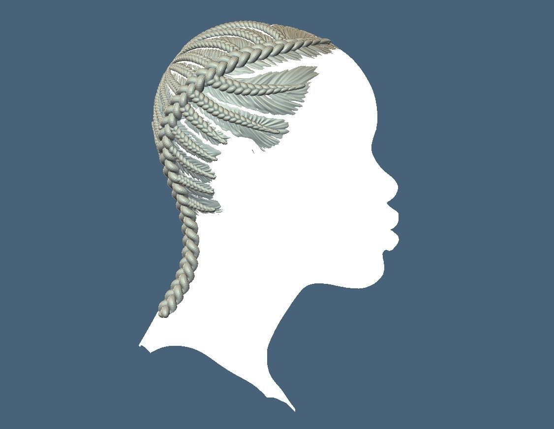 Braid Hairstyle 08 3D print model_5