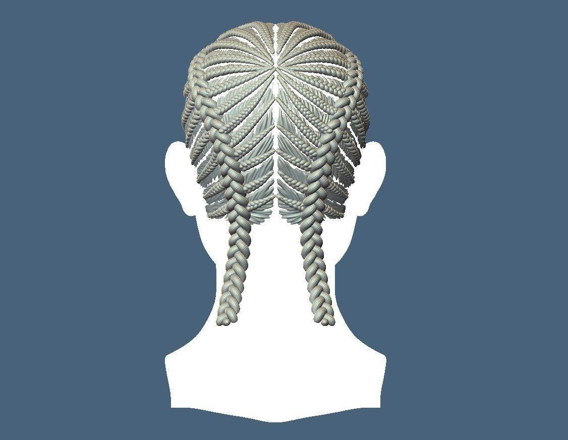 Braid Hairstyle 08 3D print model_4