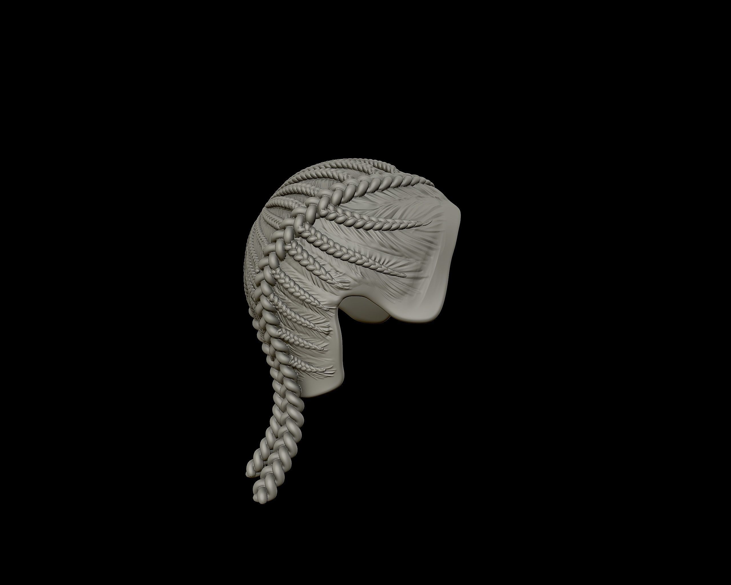 Braid Hairstyle 08 3D print model_18