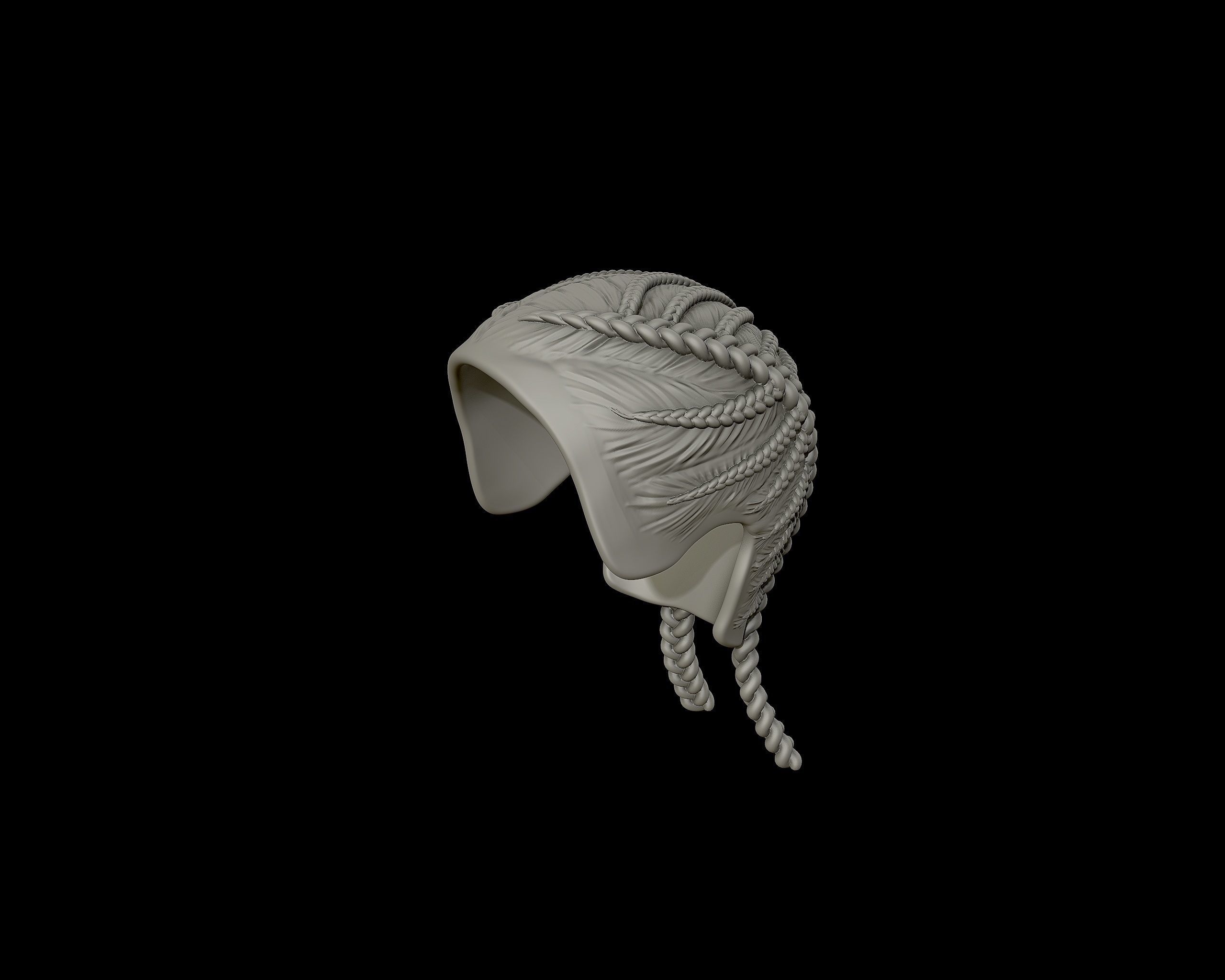 Braid Hairstyle 08 3D print model_11