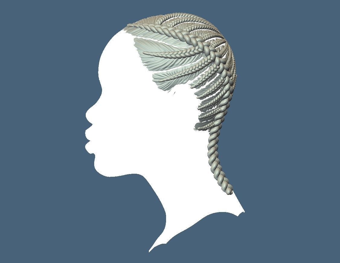 Braid Hairstyle 08 3D print model_3