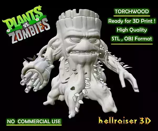 Plants vs Zombies - Torchwood 3D print model