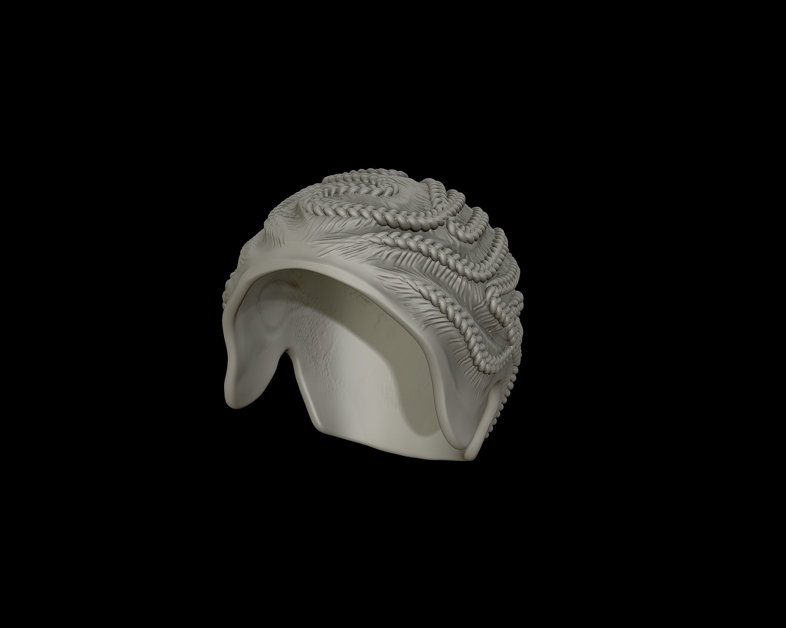 Braid Hairstyle 09 3D print model_8