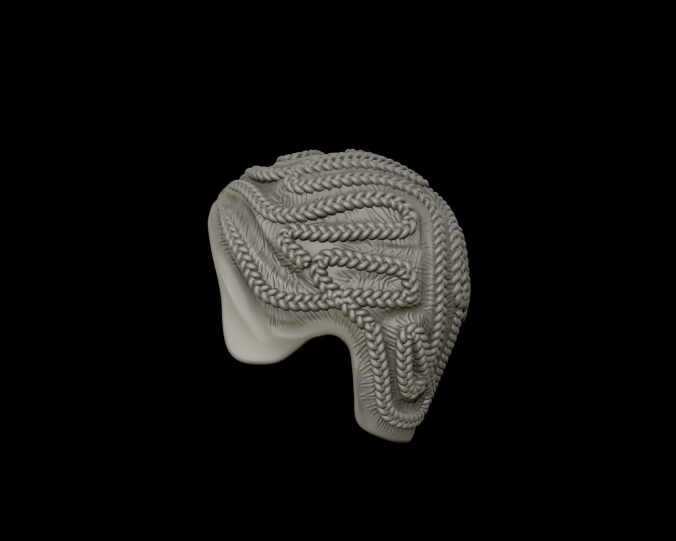 Braid Hairstyle 09 3D print model_12