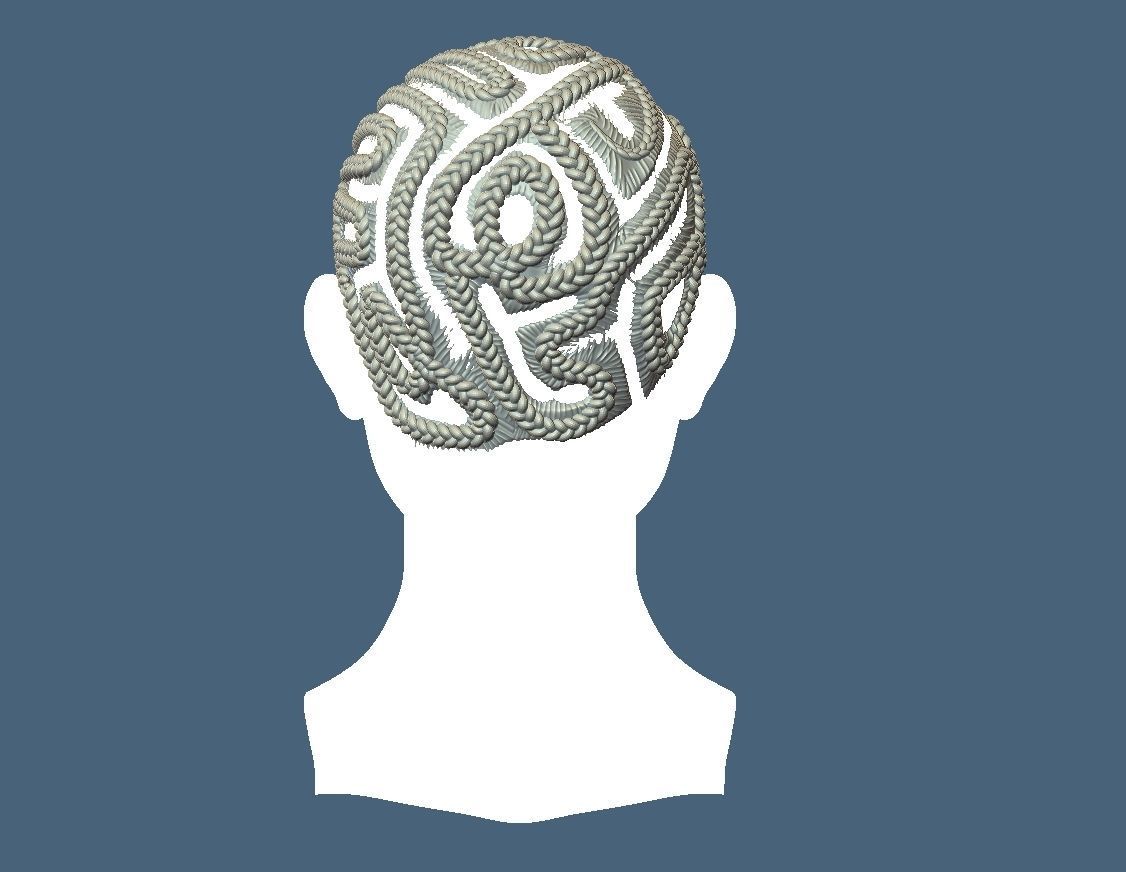 Braid Hairstyle 09 3D print model_4