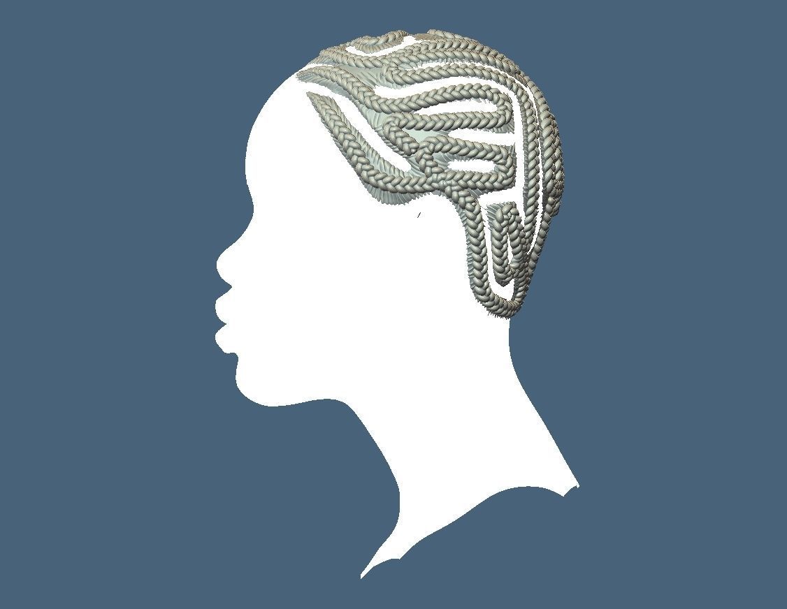 Braid Hairstyle 09 3D print model_3