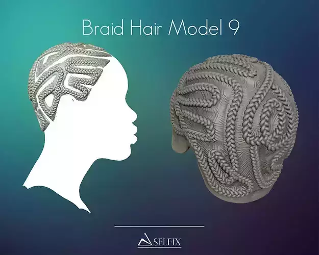Braid Hairstyle 09 3D print model