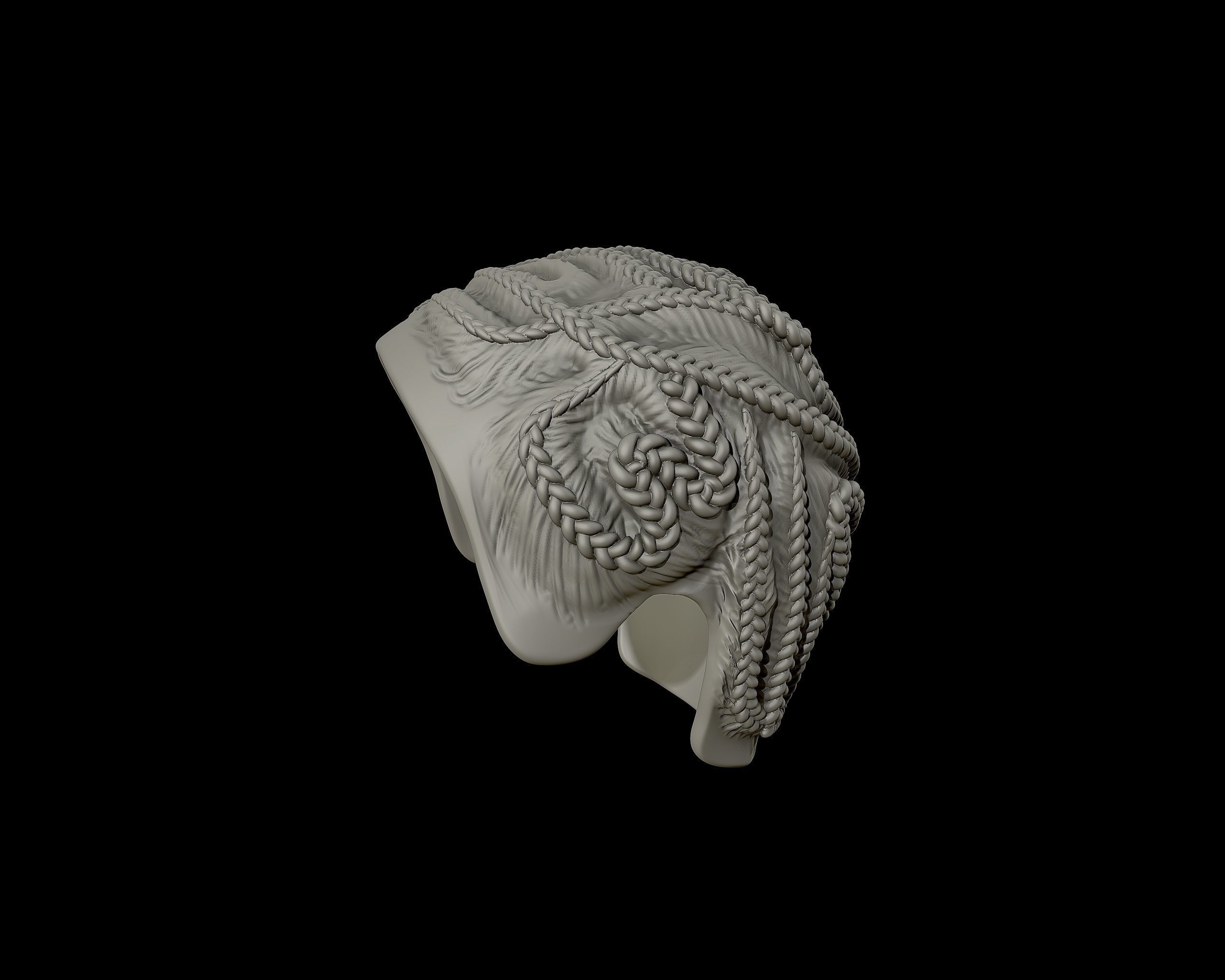Braid Hairstyle 10 3D print model_12