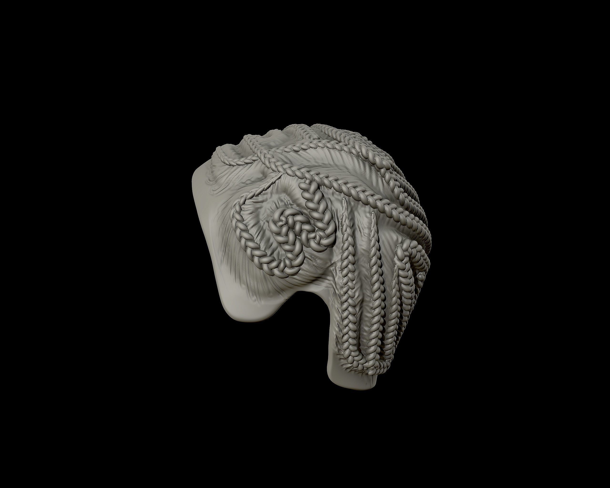 Braid Hairstyle 10 3D print model_13