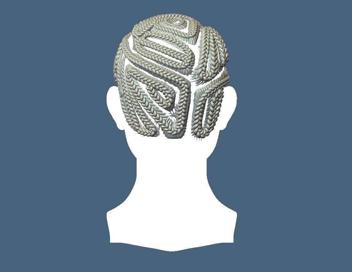 Braid Hairstyle 10 3D print model_4