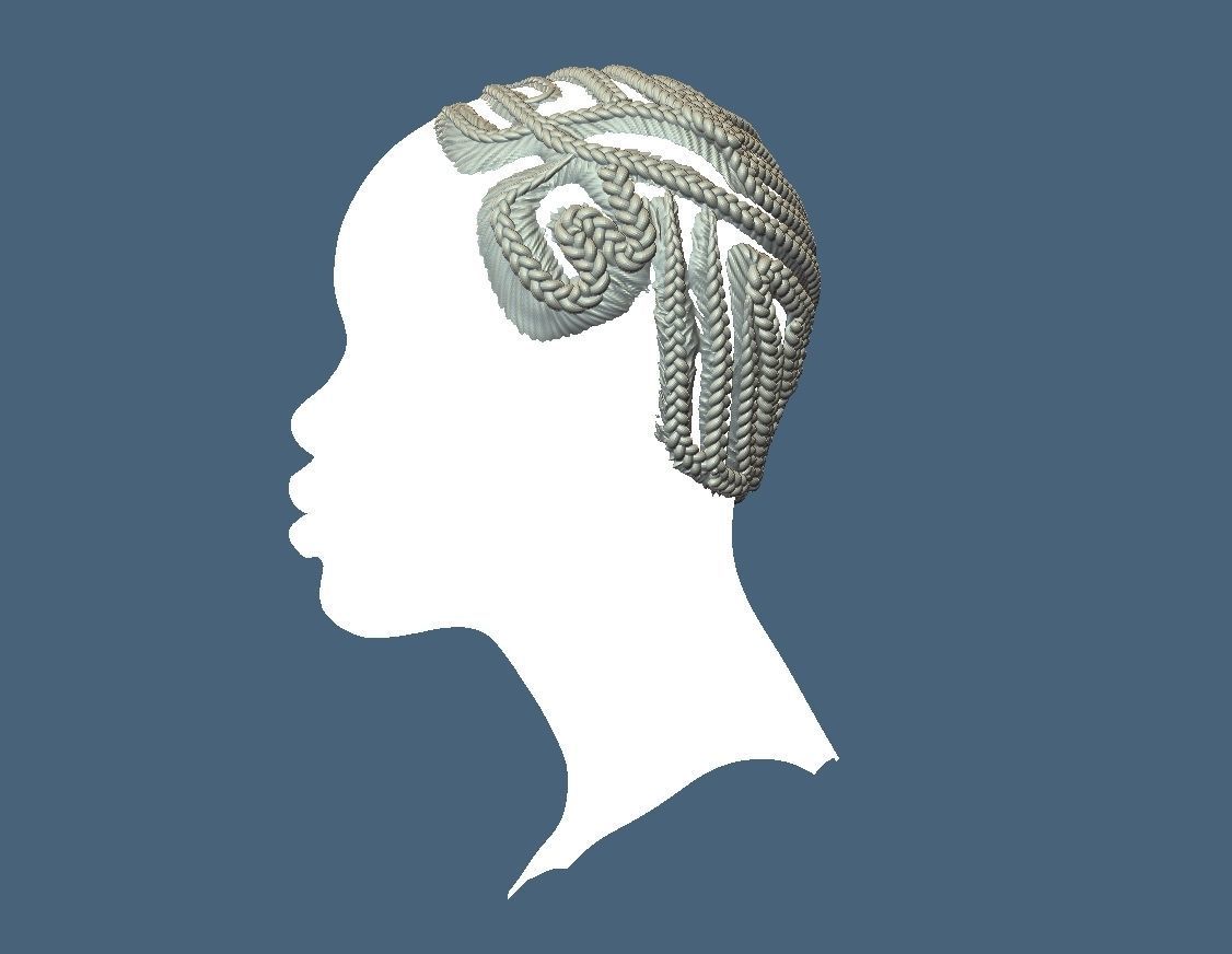 Braid Hairstyle 10 3D print model_3