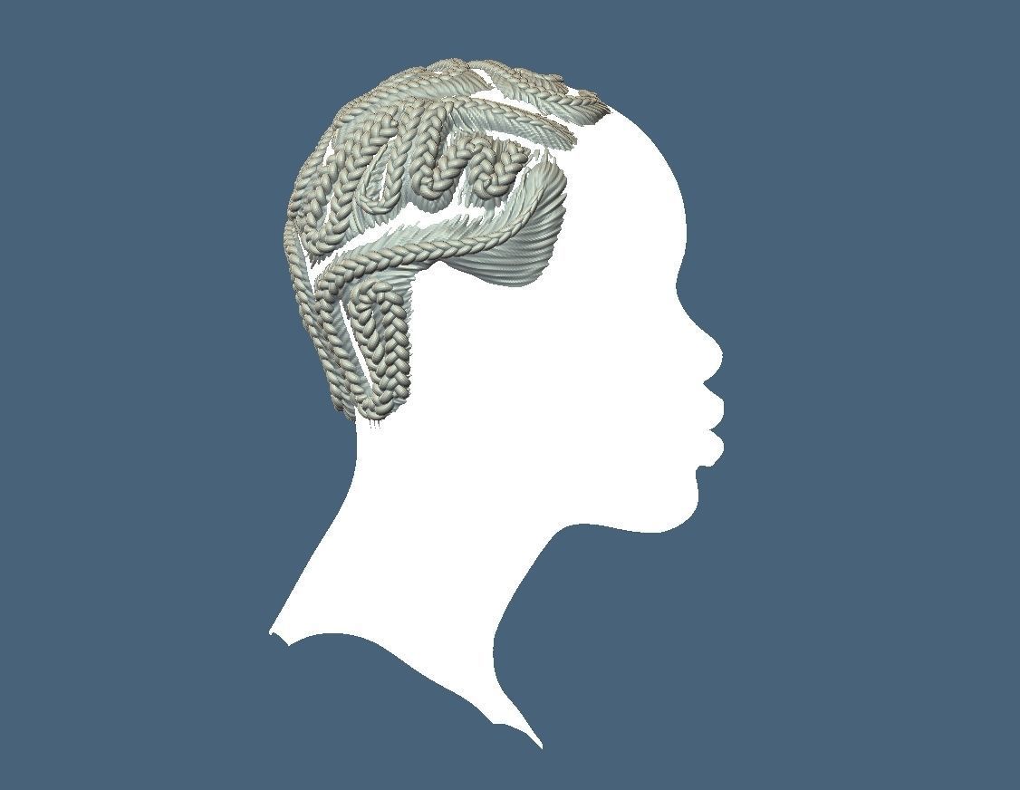 Braid Hairstyle 10 3D print model_5