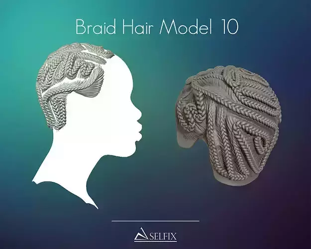 Braid Hairstyle 10 3D print model