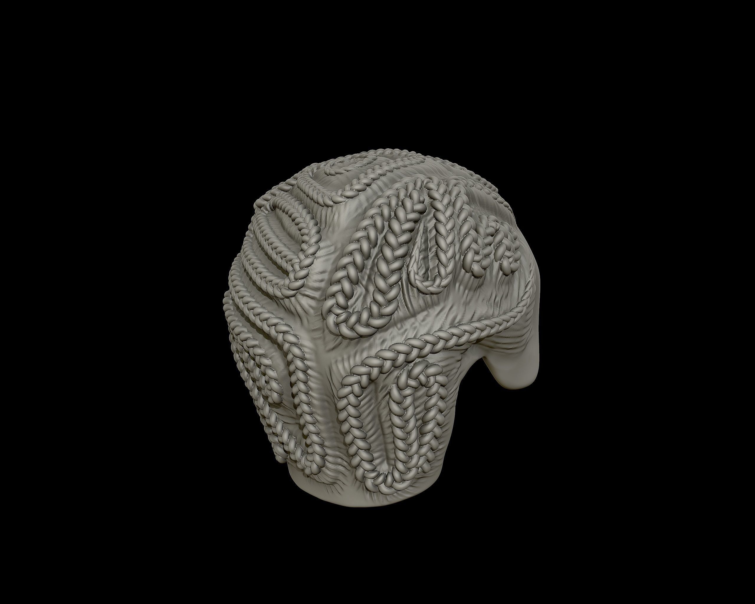Braid Hairstyle 10 3D print model_17