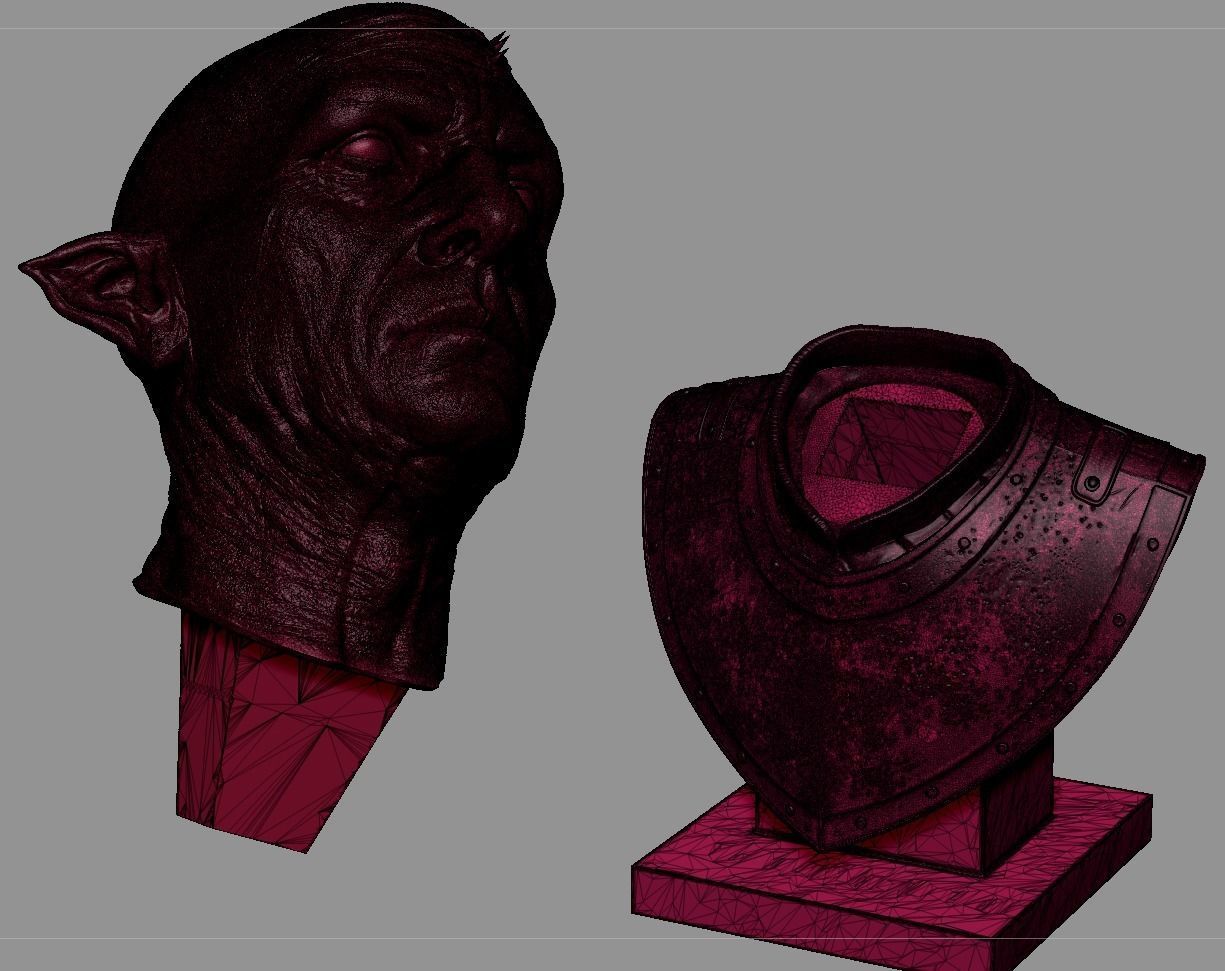 Orc Bust 3D print model_10