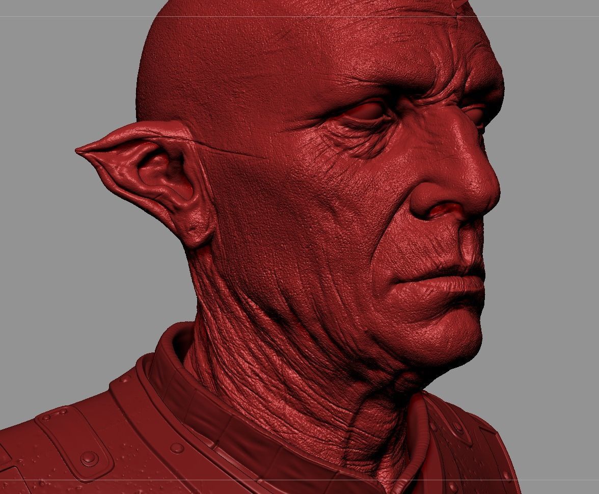 Orc Bust 3D print model_4
