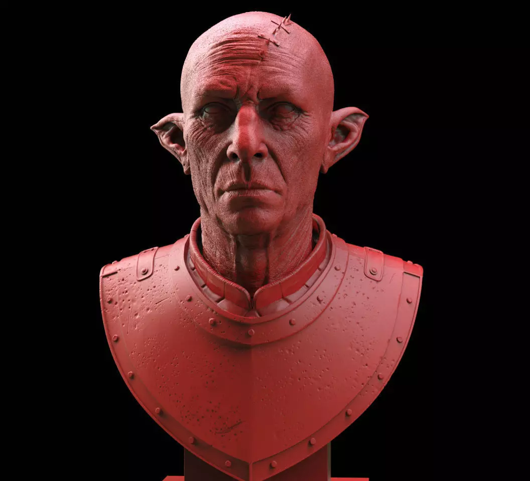 Orc Bust 3D print model_0