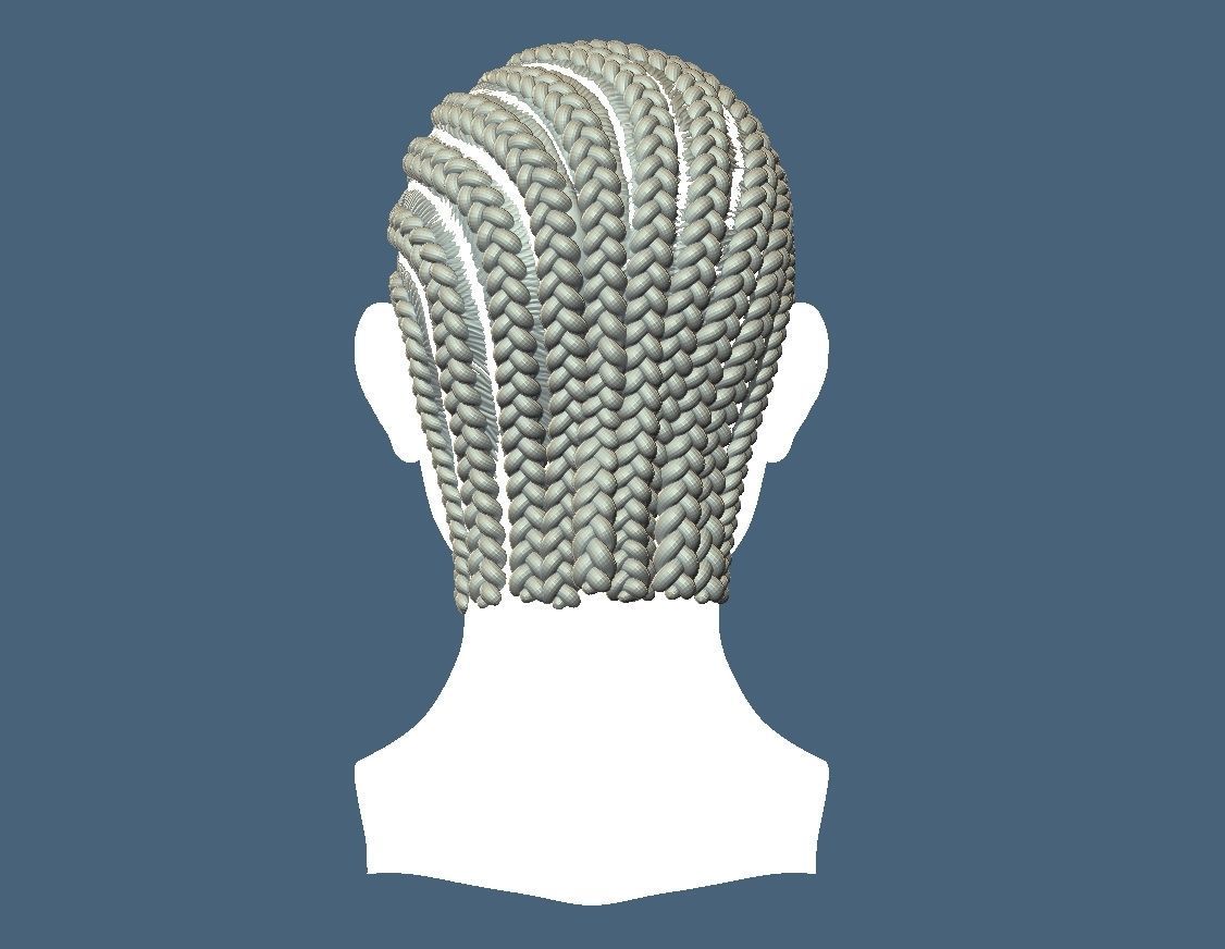 Braid Hairstyle 11 3D print model_4